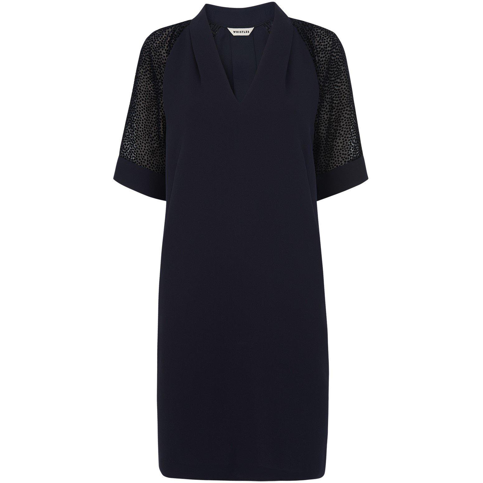 Whistles Women's Lina Animal Dobby Dress - Navy - 6