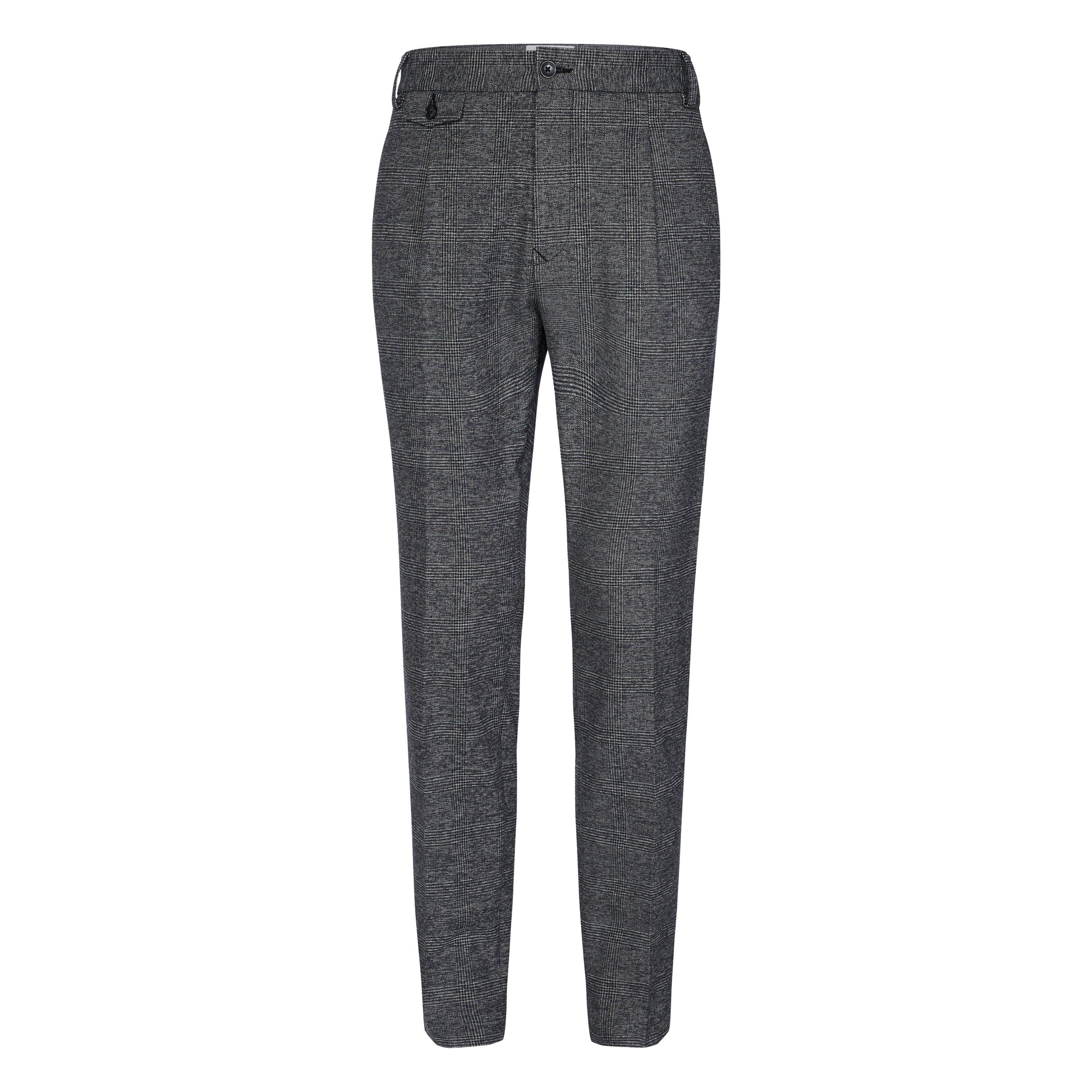 Calvin Klein Men's Tapered Fit Check Trousers - / White Black / White - 38 Regular