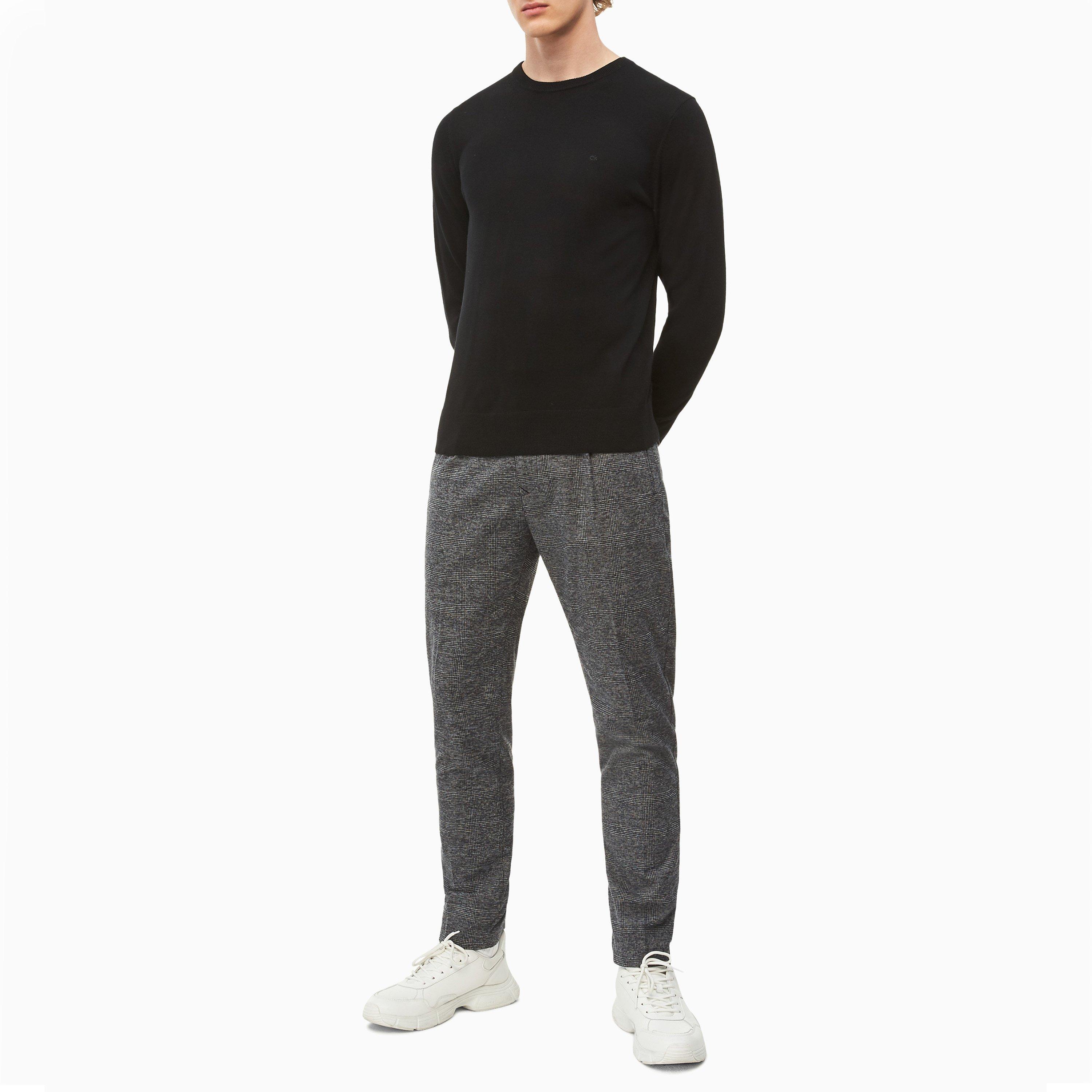 Schwarz / Weiß - Calvin Klein - Tapered Fit Check Trousers - 2