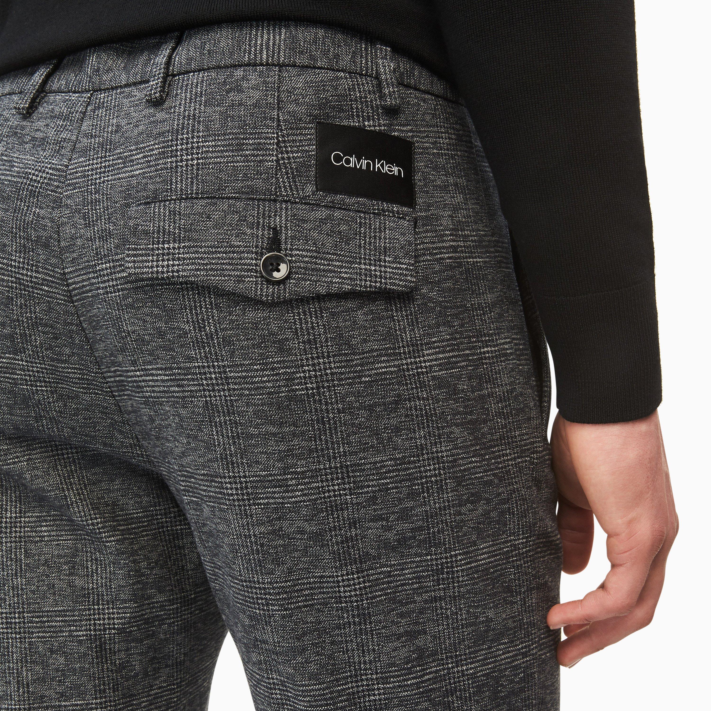 Schwarz / Weiß - Calvin Klein - Tapered Fit Check Trousers - 4