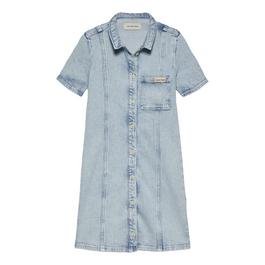 Calvin Klein Jeans DENIM DRESS CLEAN SKY BLUE