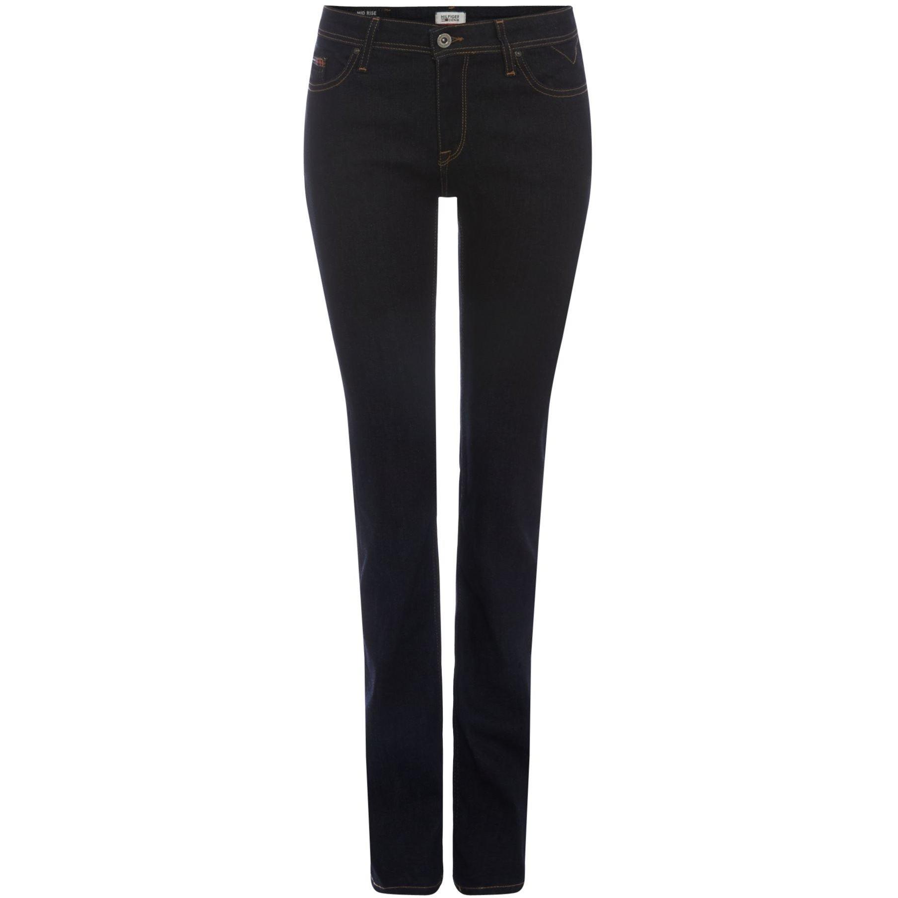 Azul Marinho - Tommy Jeans - Mid Rise Straight Fit Sandy Jeans - 1