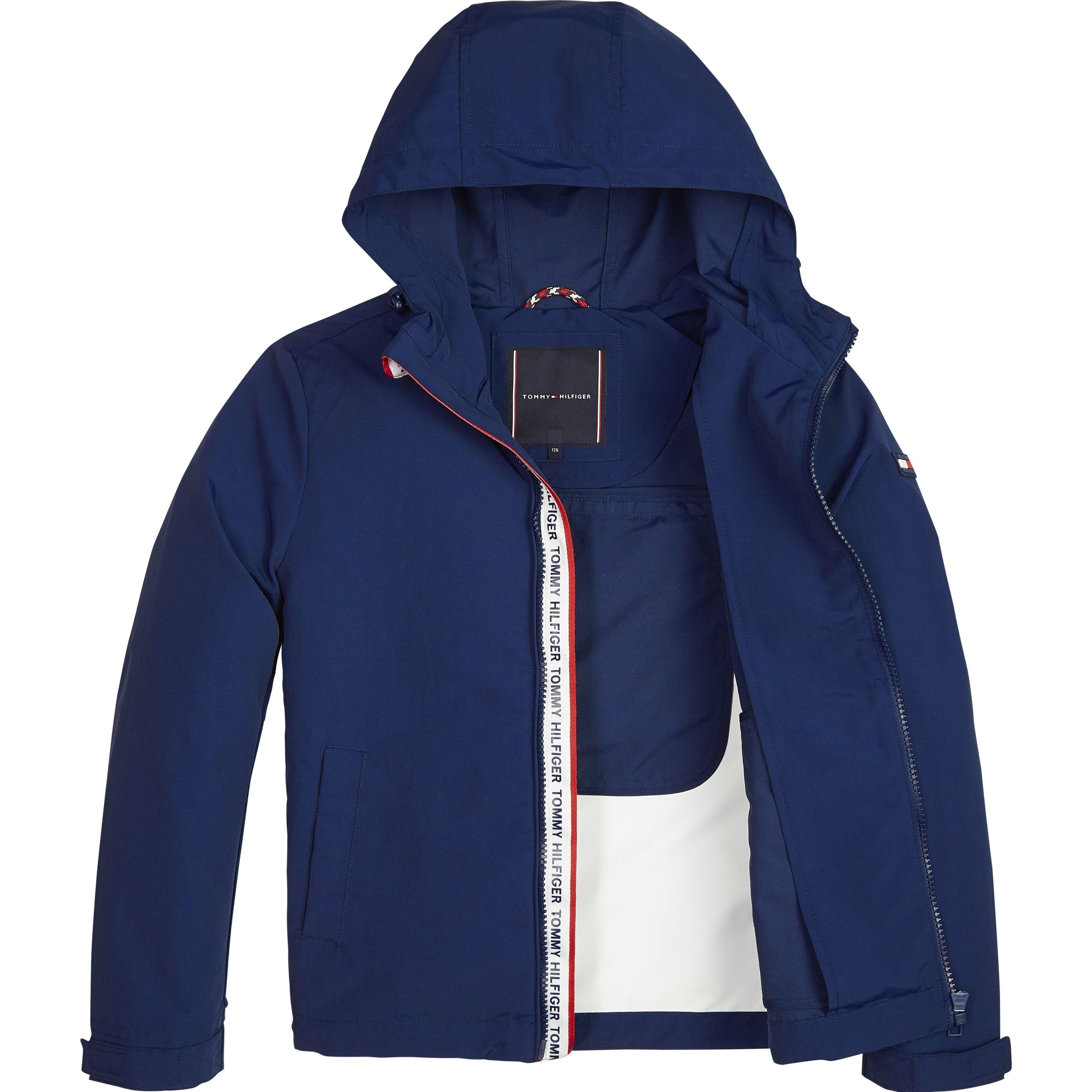 Navy - Tommy Hilfiger - Boys Packable Hooded Jacket - 3