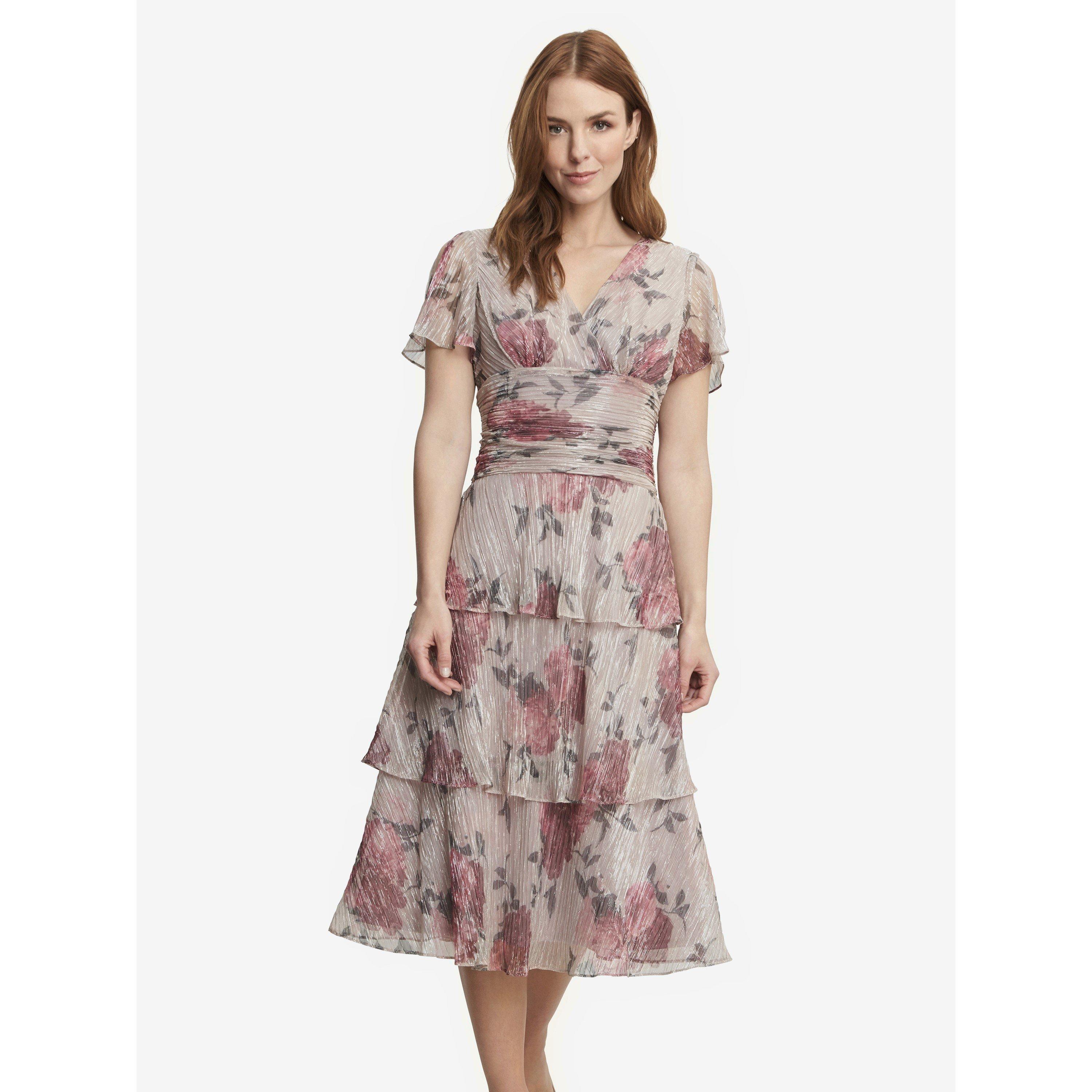 Gina Bacconi Women's Cher Midi Surplice Neckline Dress - Blush - 22