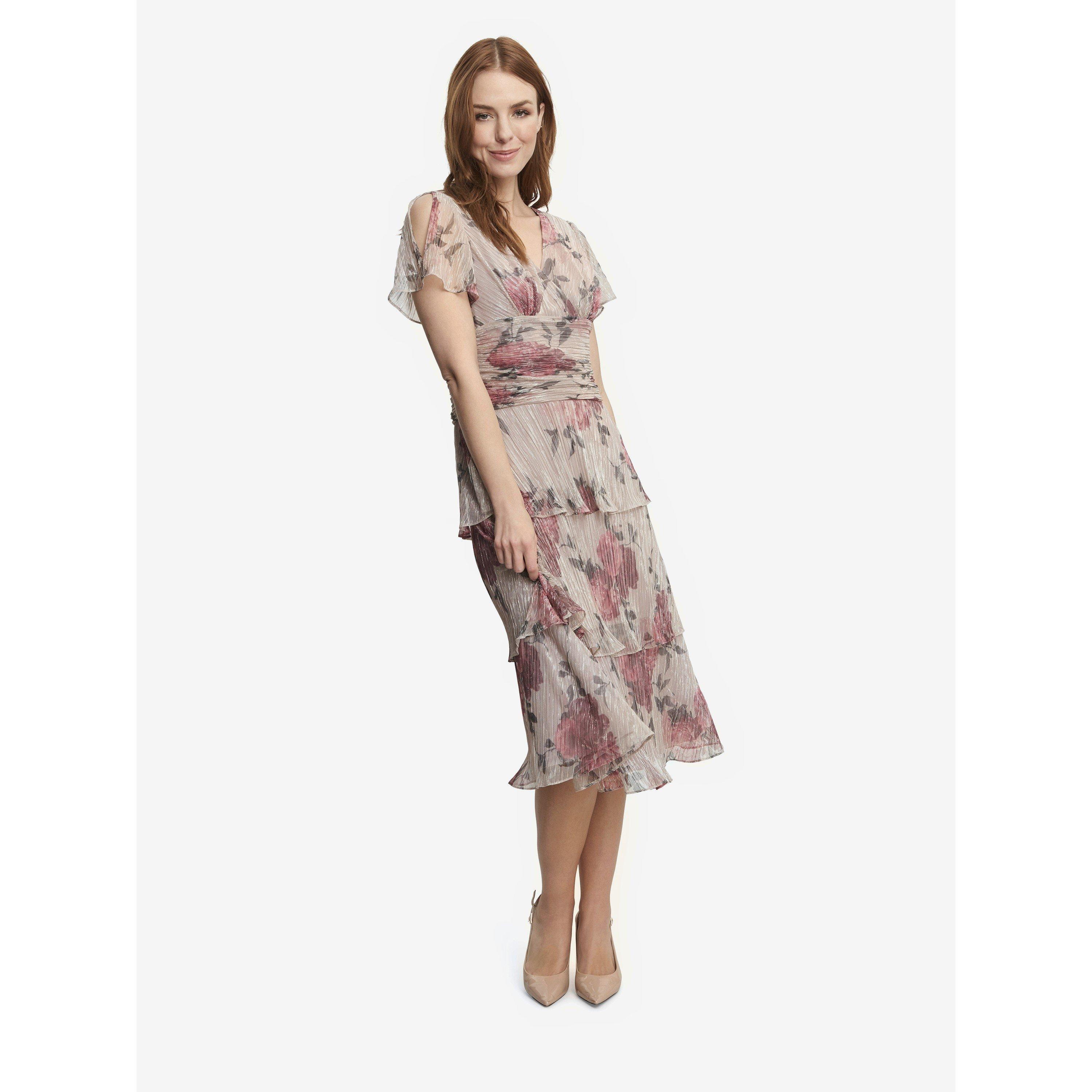Blush - Gina Bacconi - Cher Midi Surplice Neckline Dress - 3