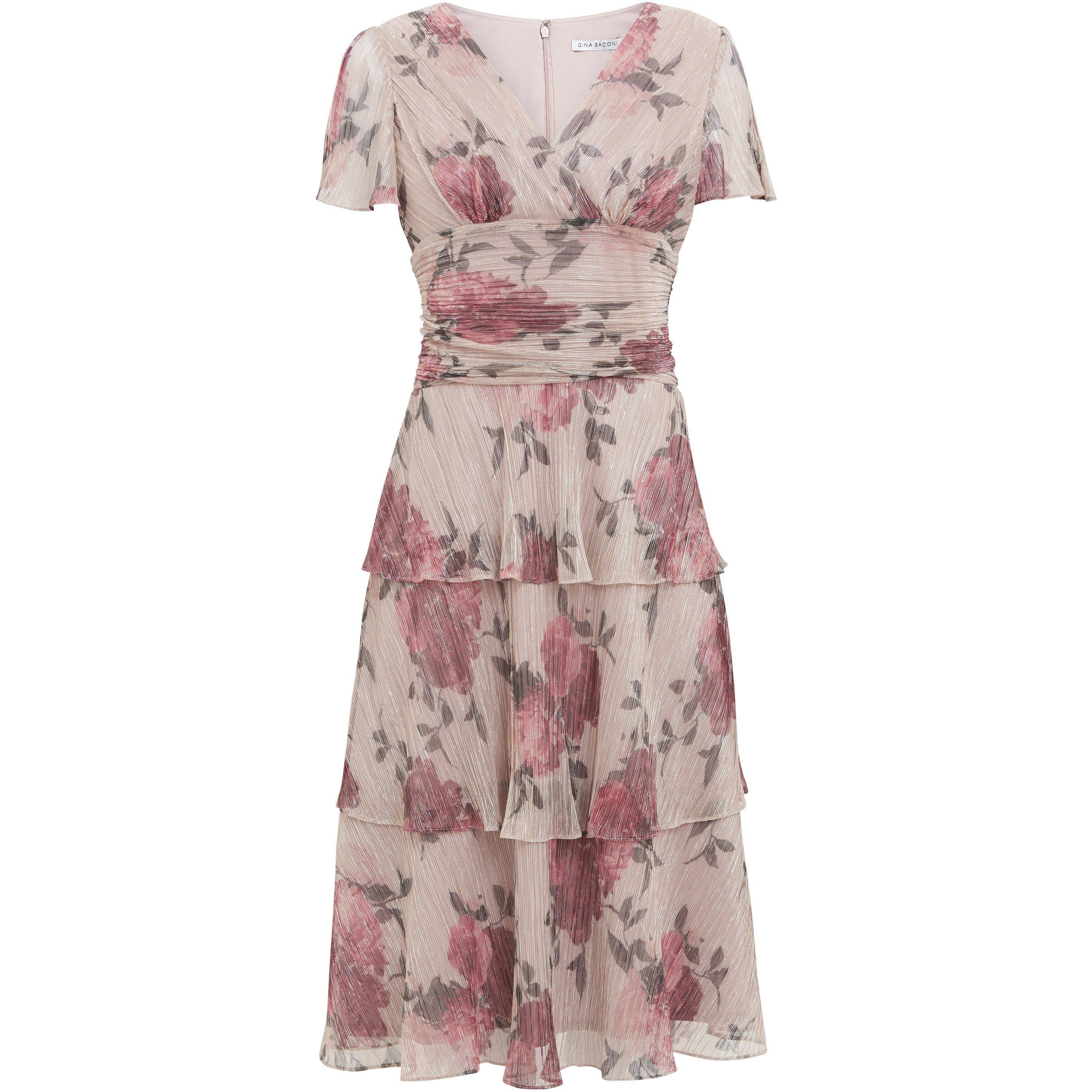 Blush - Gina Bacconi - Cher Midi Surplice Neckline Dress - 4