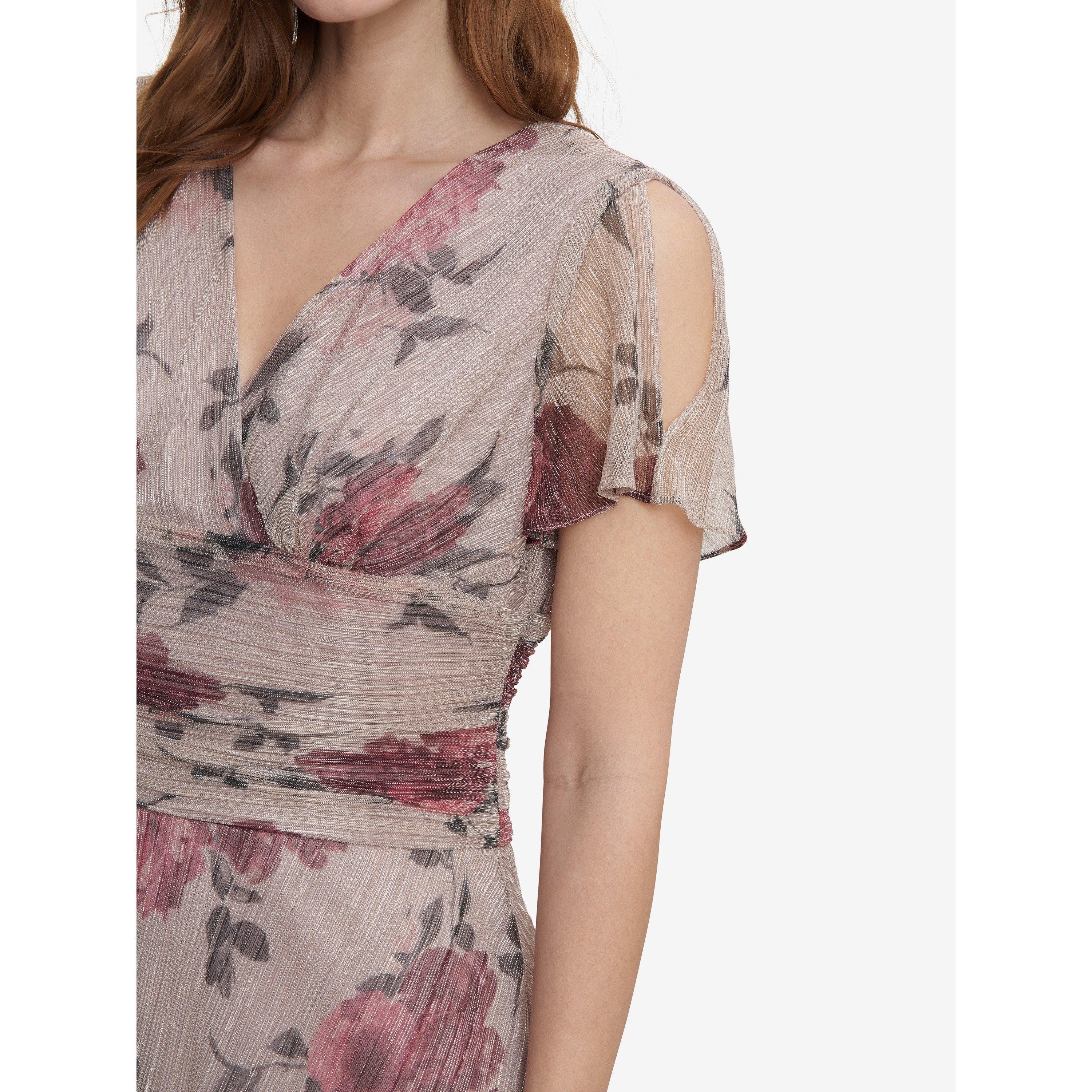 Blush - Gina Bacconi - Cher Midi Surplice Neckline Dress - 5