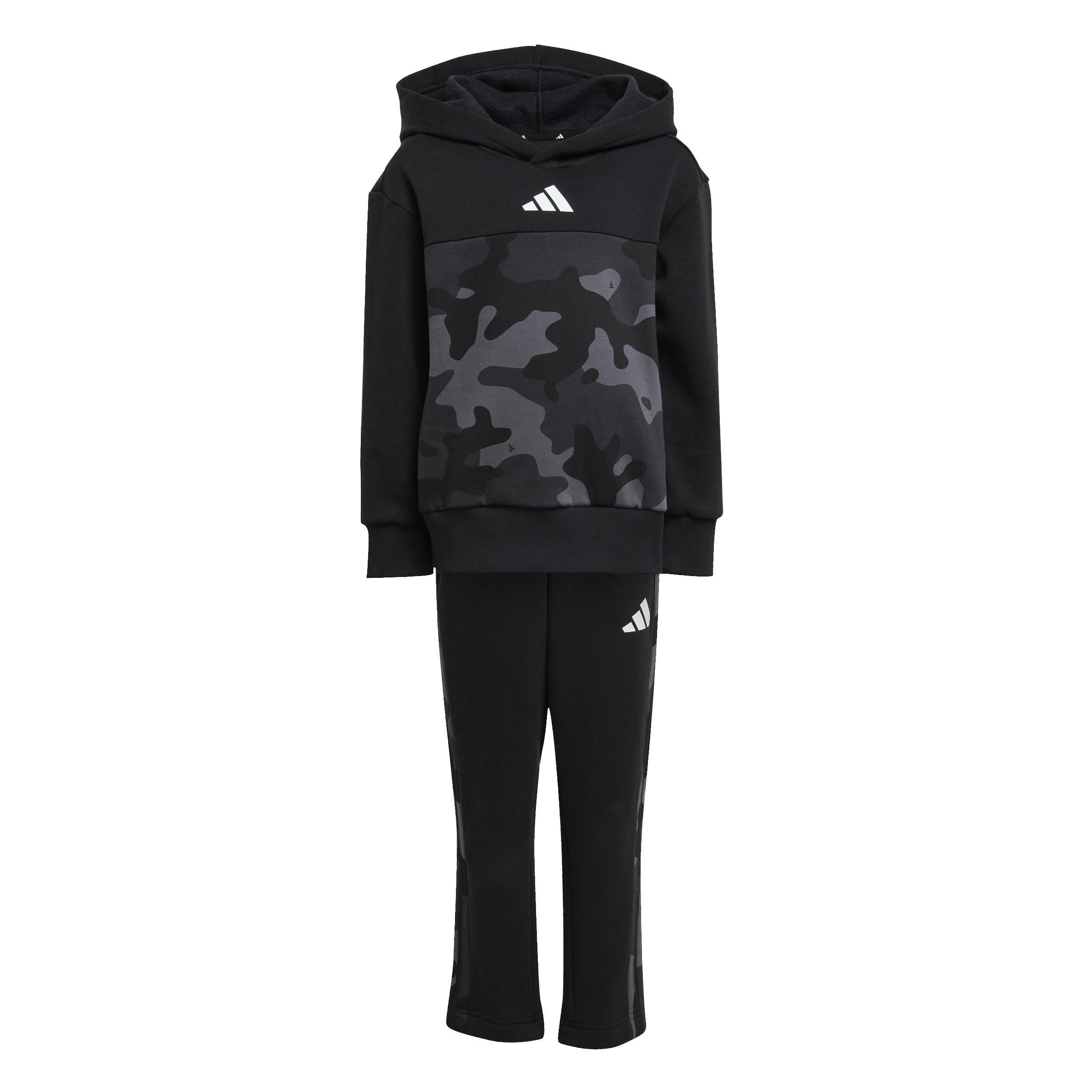 Adidas  Infant Essentials Allover Print Hoodie Set Kids - Black Camo - 5-6 Years