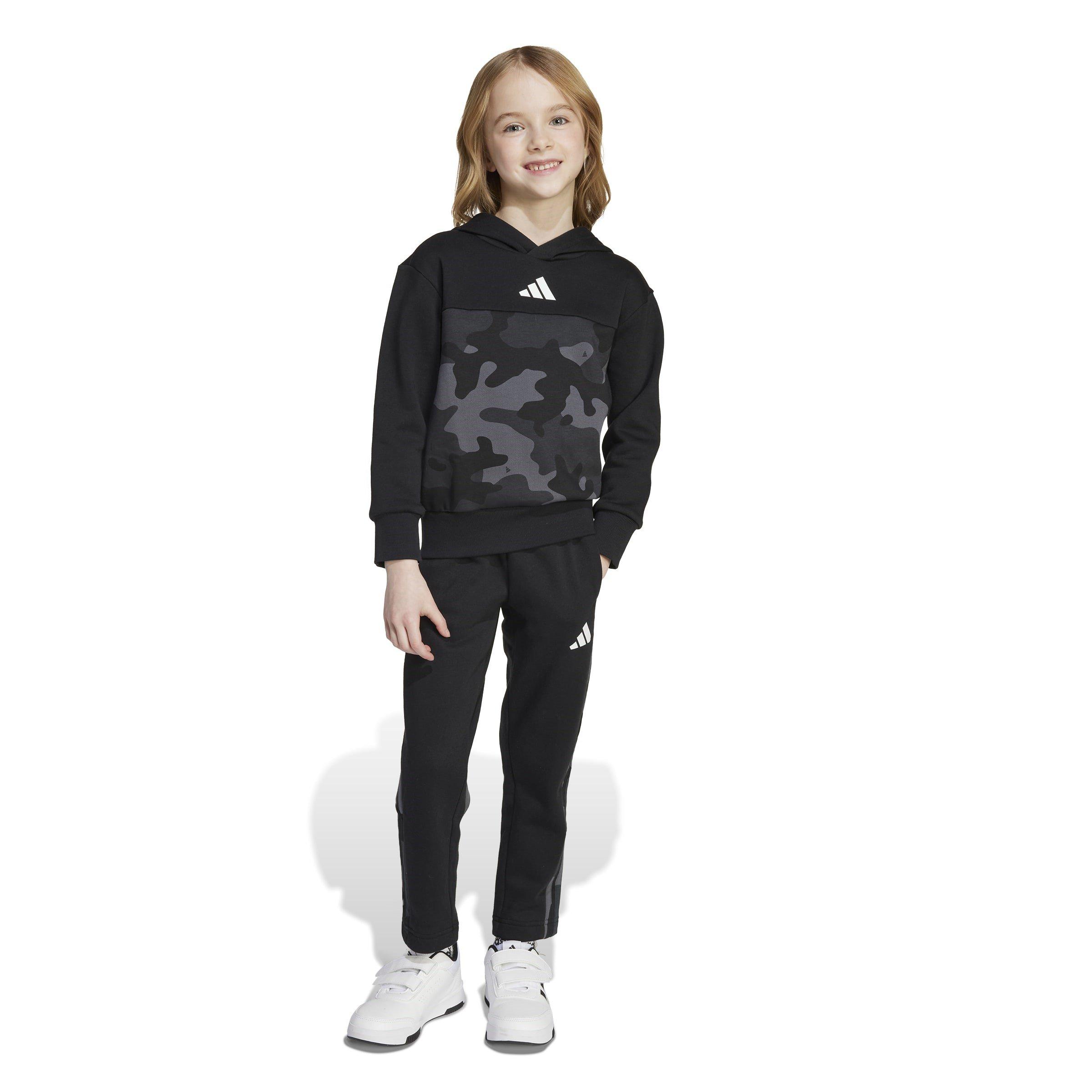 Black Camo - adidas - Essentials Allover Print Hoodie Set Kids - 4