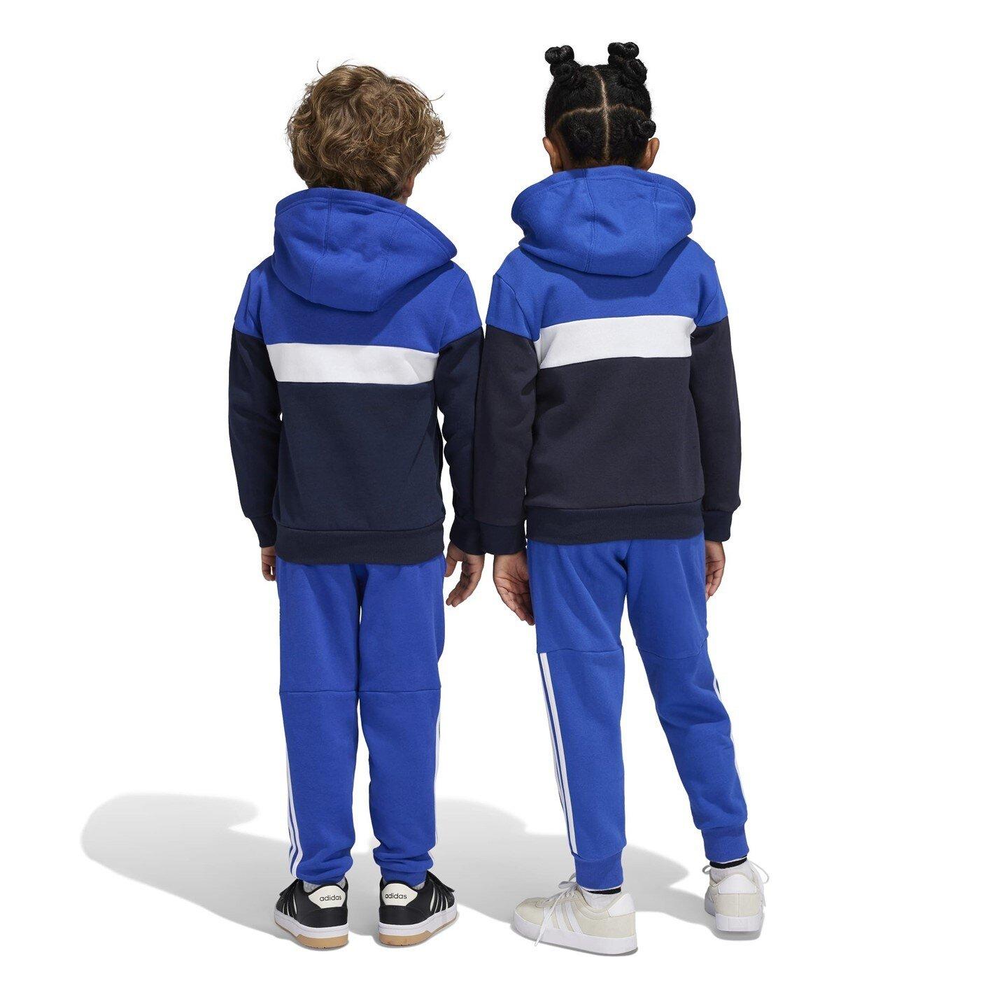 Royblue/White - adidas - Kids Tiberio Colorblock Fleece Tracksuit Kids - 8