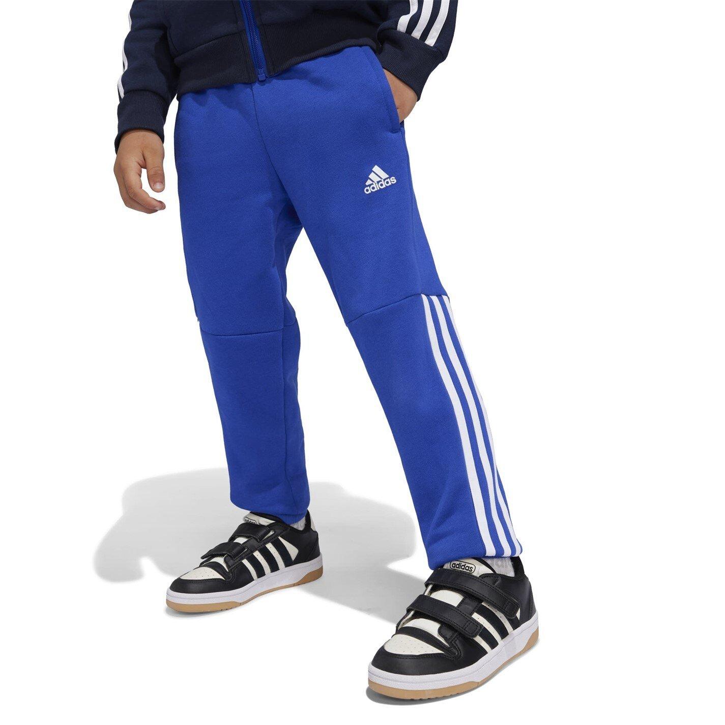 Royblue/White - adidas - Kids Tiberio Colorblock Fleece Tracksuit Kids - 9