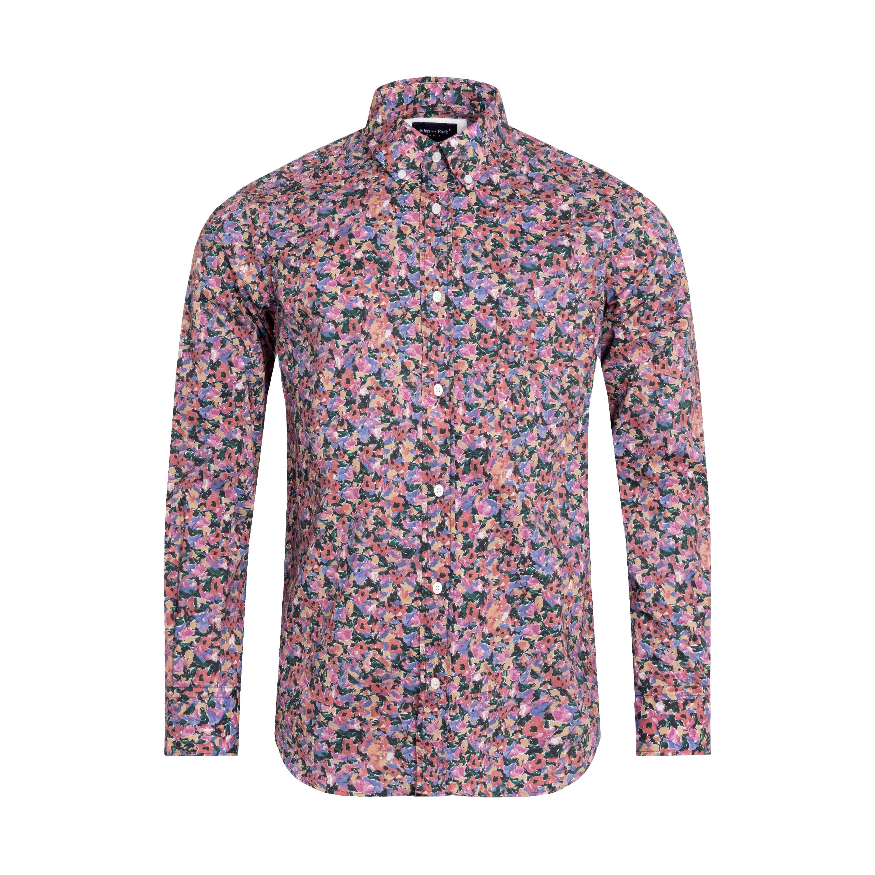 Pac3 - Eden Park - Poplin shirt with a floral motif - 1