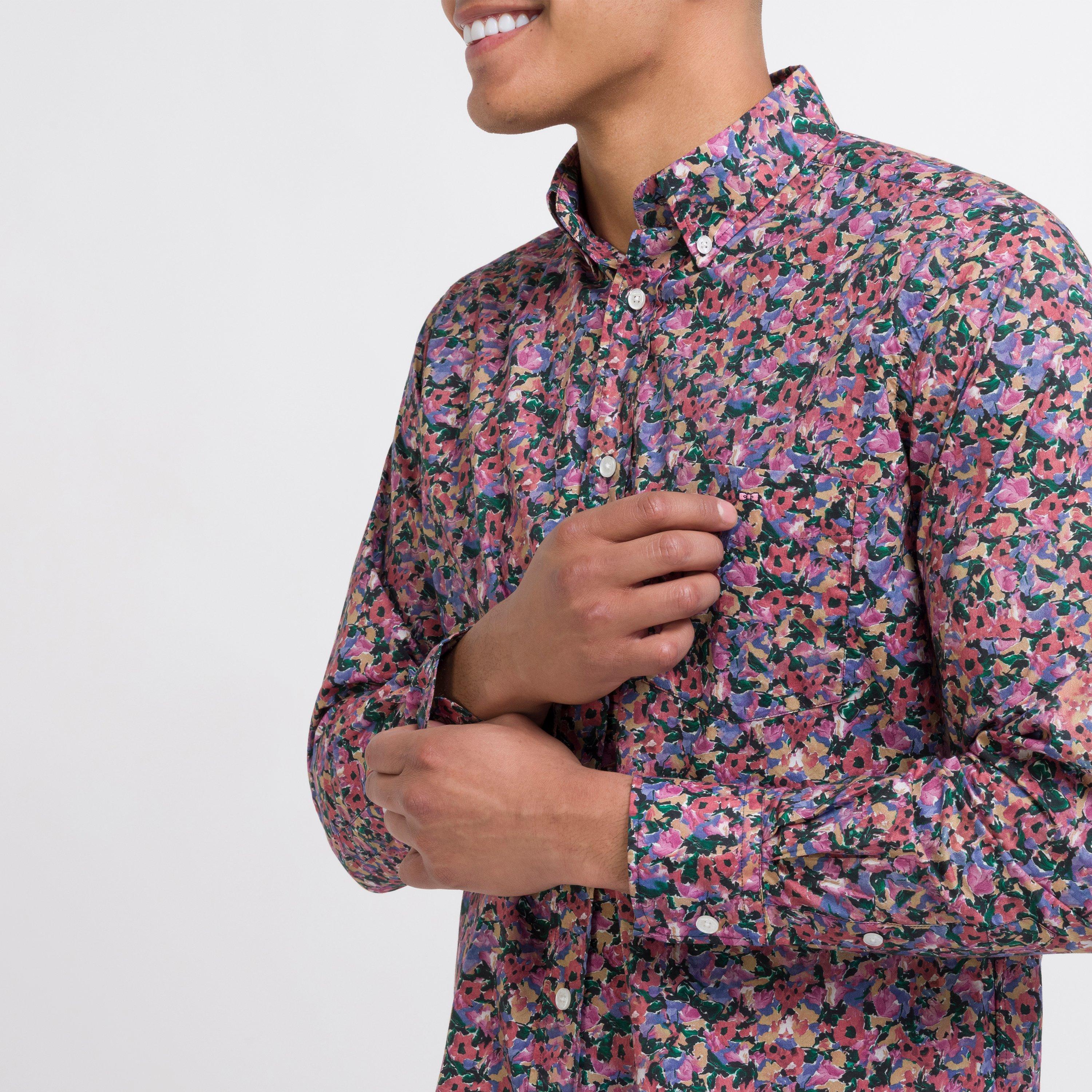 Pac3 - Eden Park - Poplin shirt with a floral motif - 4