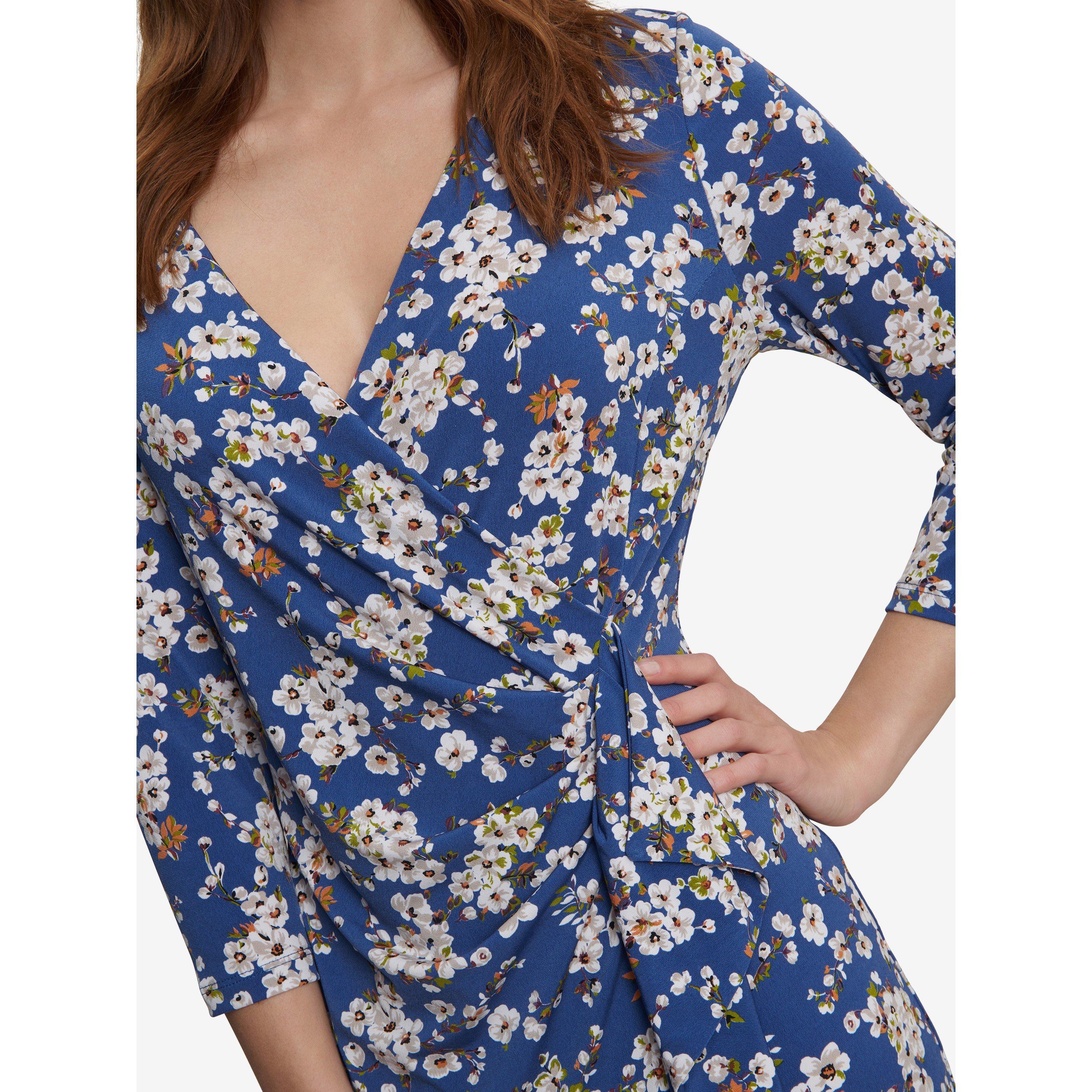 Royal - Gina Bacconi - Wendy Printed Jersey Dress - 5