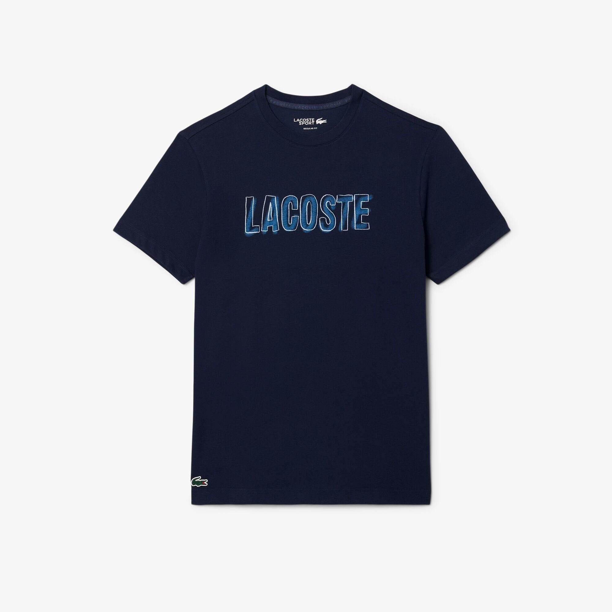Blue - Lacoste - Ultra Dry Printed Sport T-Shirt - 1