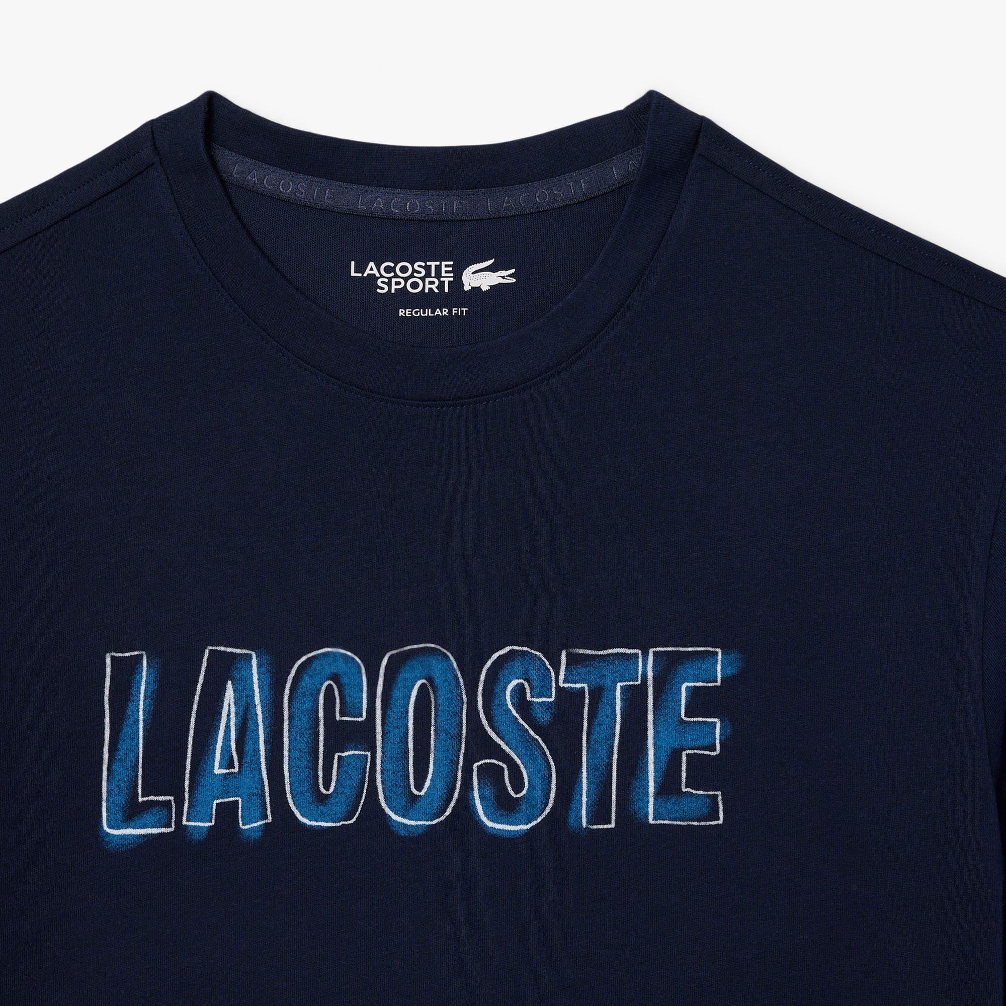 Blue - Lacoste - Ultra Dry Printed Sport T-Shirt - 6