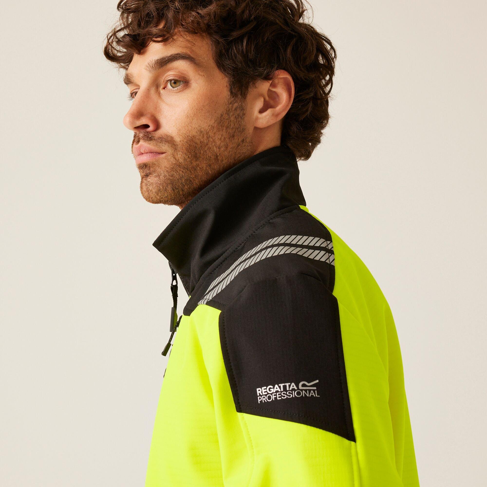 Black/Yellow - Regatta - Mens Hi-Vis X PRO 3 Layer Softshell Jacket - Clas - 7