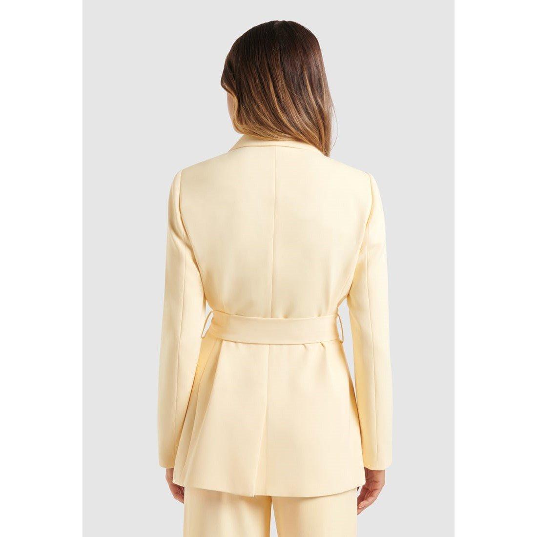 Light Buttercre - Forever New - Women's Daisy Double Breasted Belted Blazer - 5