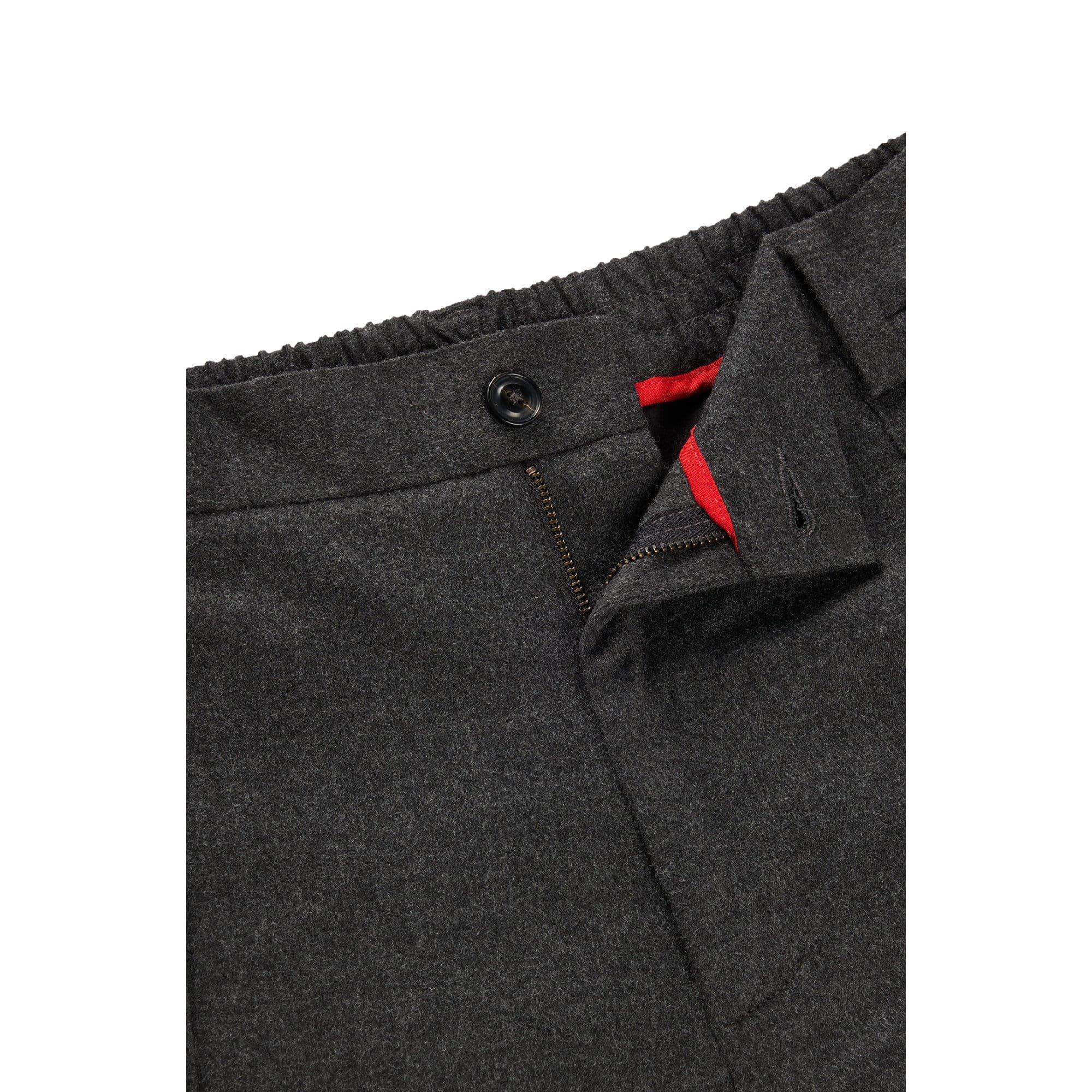 Grey - Hugo - Randy243 Tapered-Fit Trousers - 4