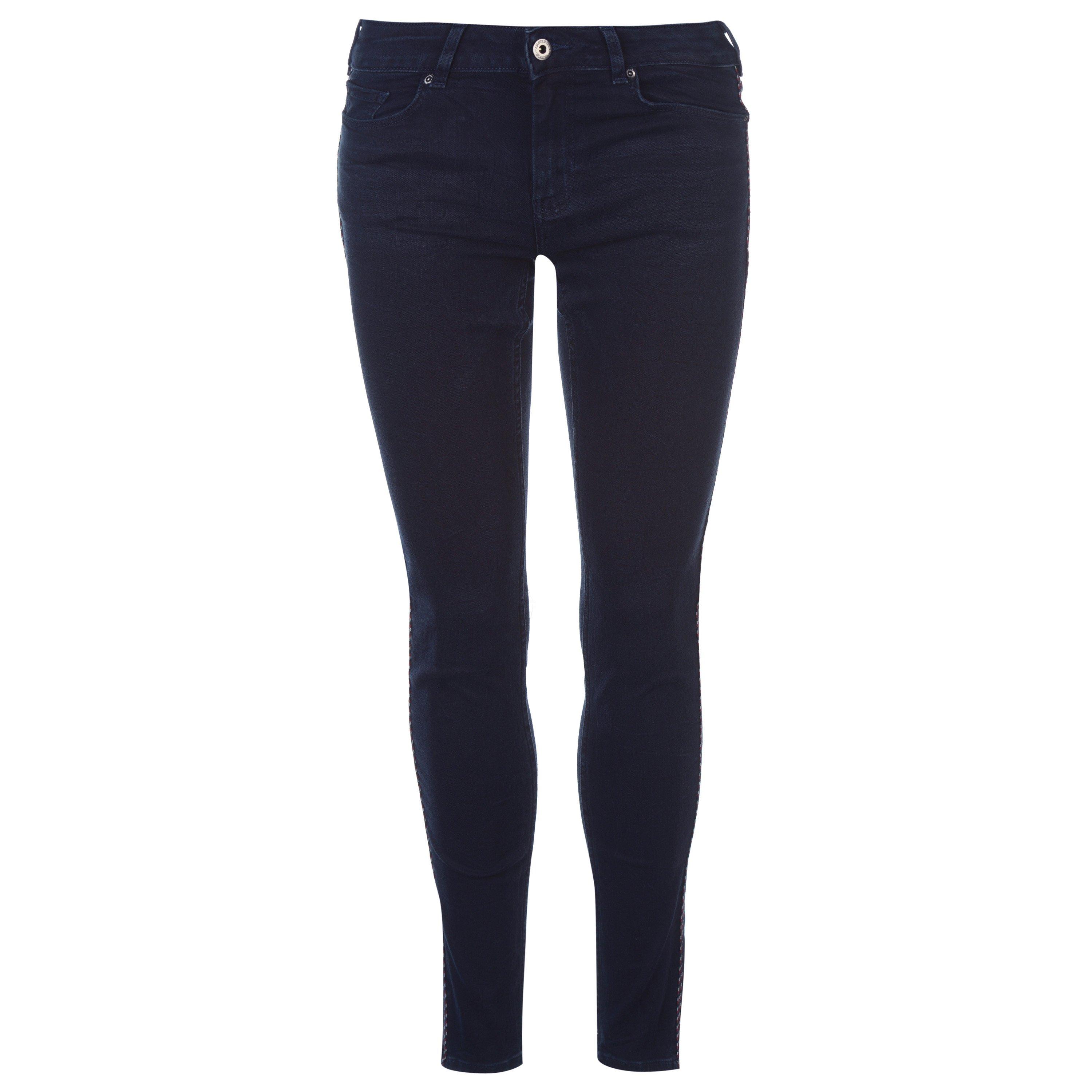 Denim Dark Indi - Scotch and Soda - Pitch Dark stripe embroidered jeans - 1