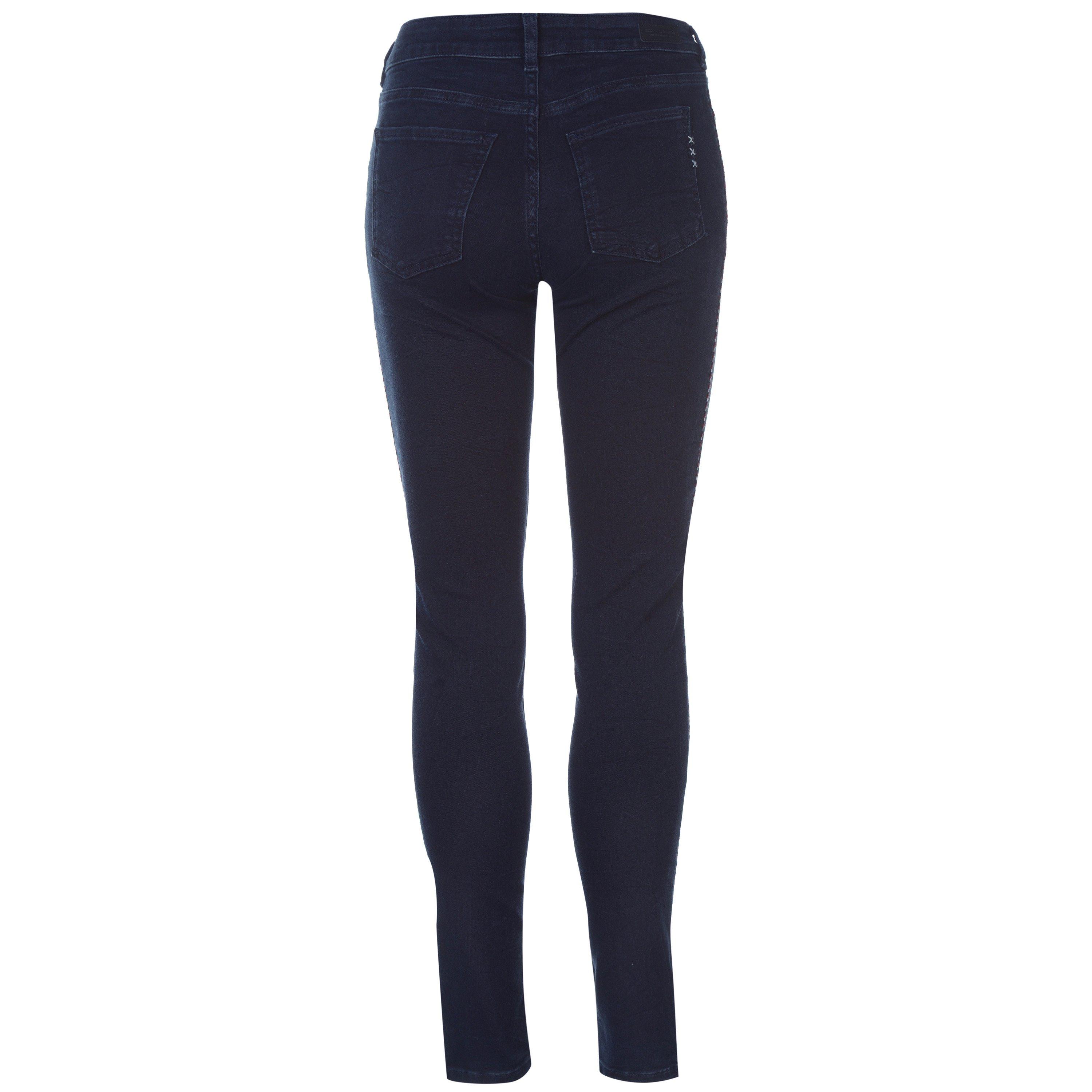 Denim scuro Indi - Scotch and Soda - Pitch Dark stripe embroidered jeans - 5