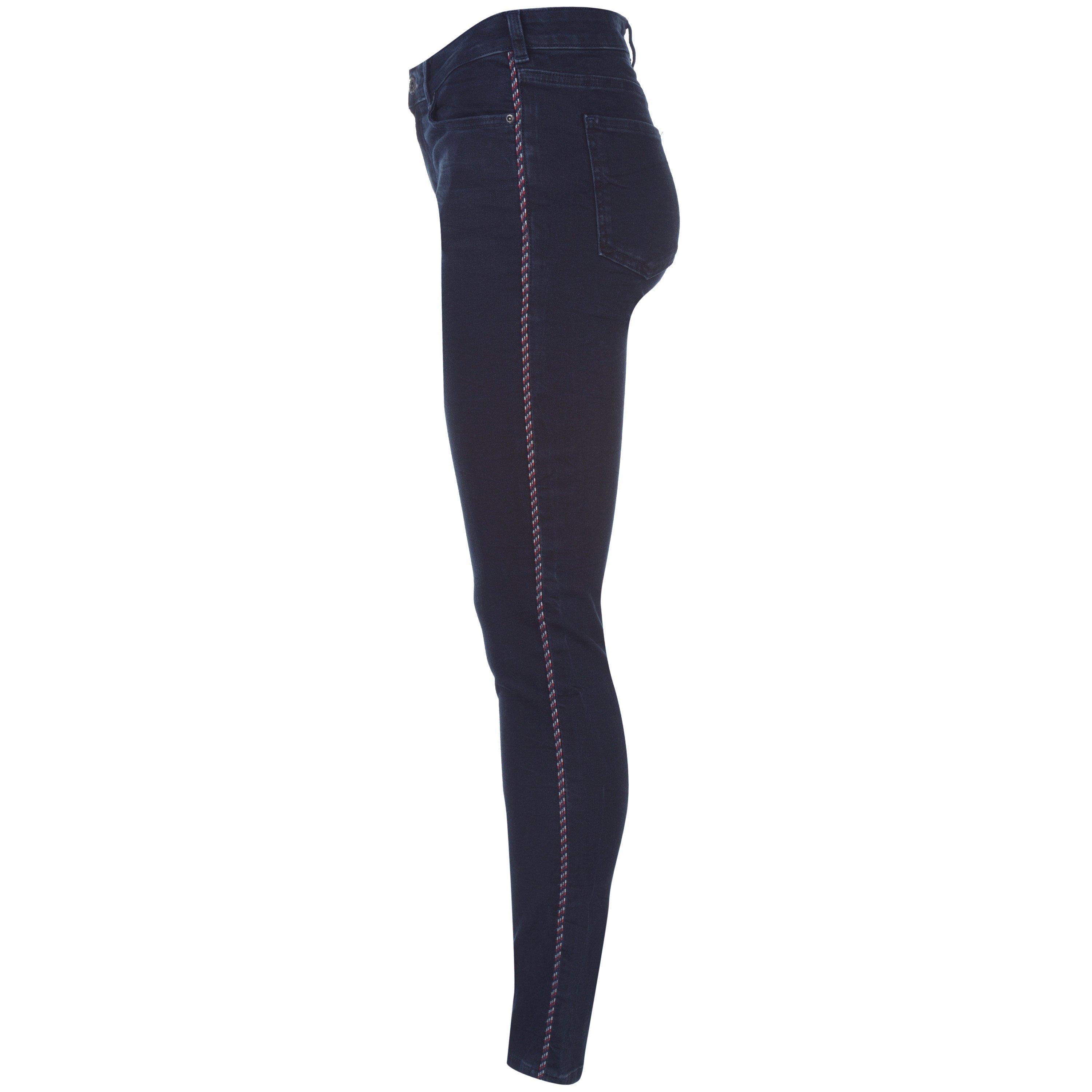 Denim scuro Indi - Scotch and Soda - Pitch Dark stripe embroidered jeans - 6