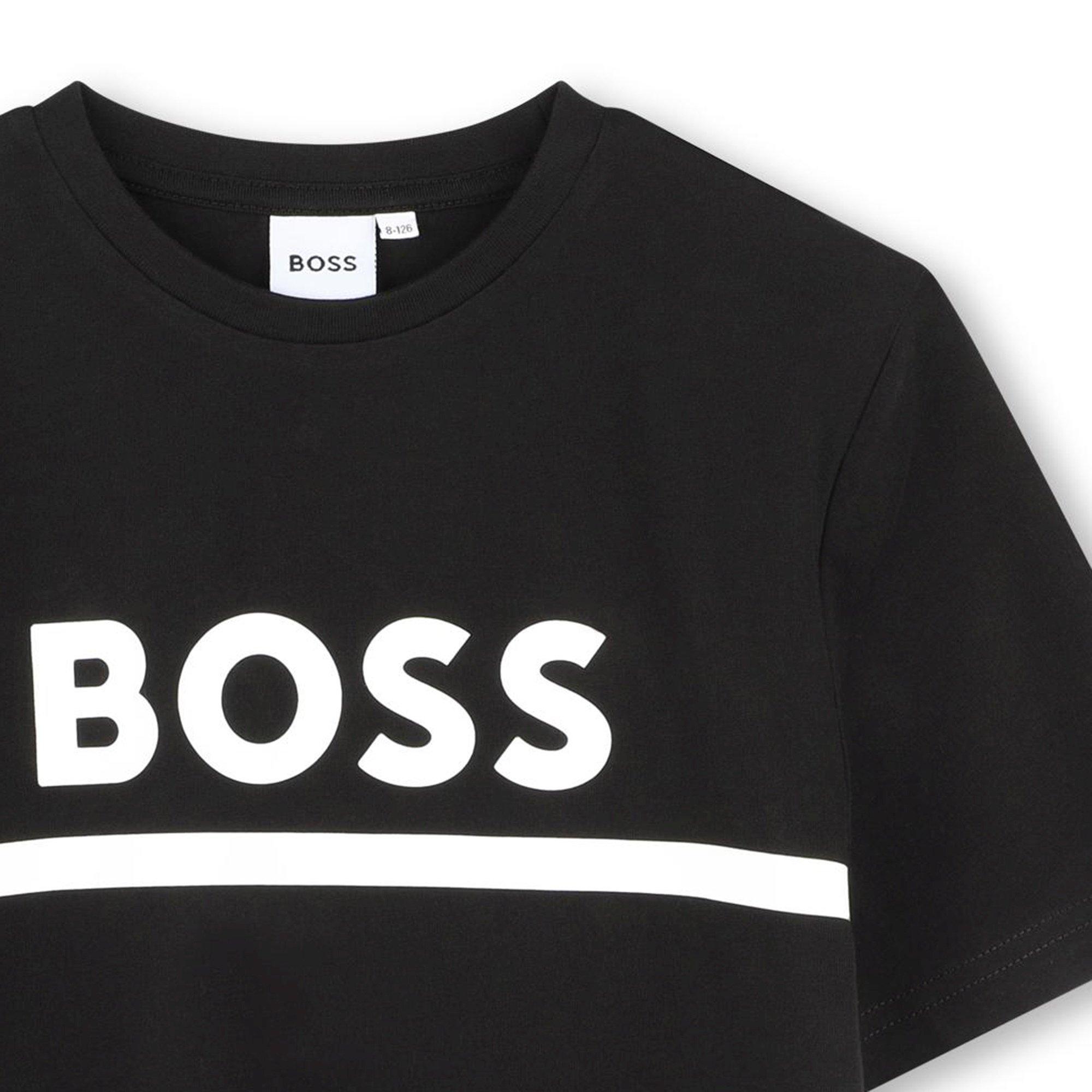 Black 09B - Boss - Kids Large Logo T-Shirt, Logo Design - 3