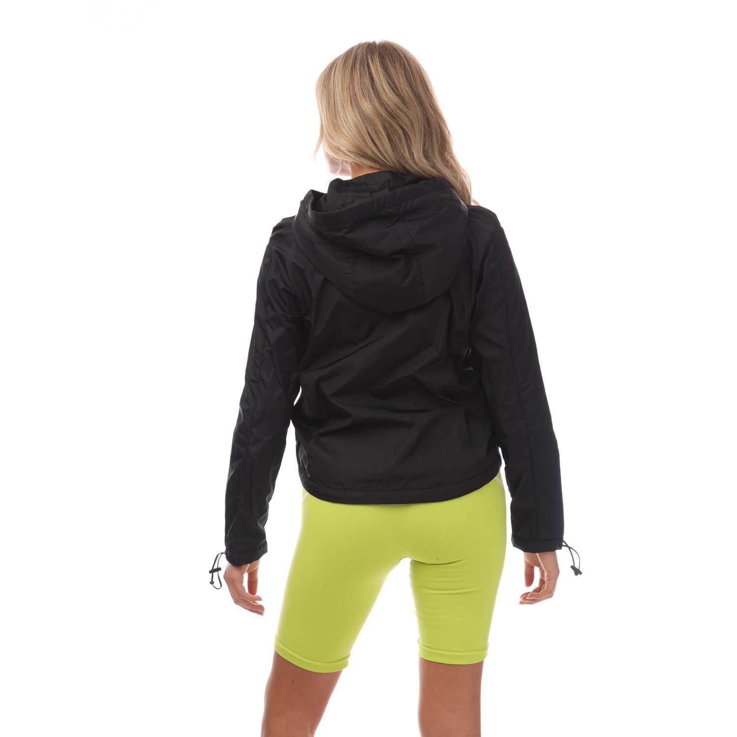 Black - Off White - Swimming Man Windbreaker Jacket - 2