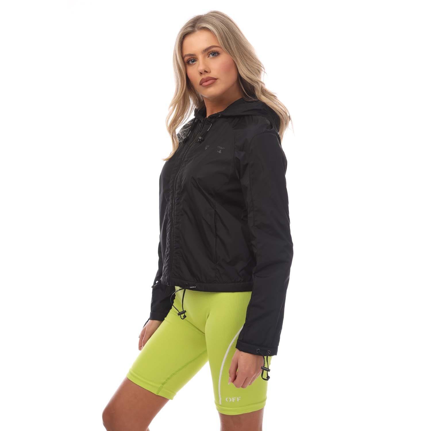 Black - Off White - Swimming Man Windbreaker Jacket - 3