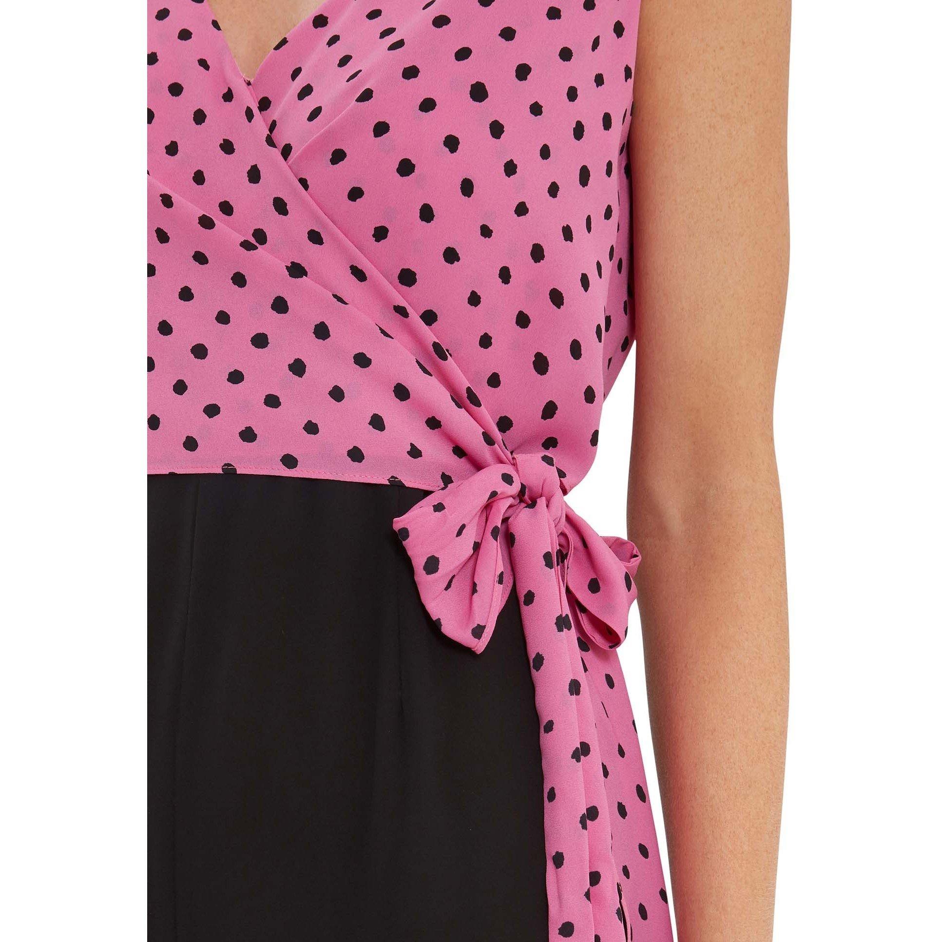 Pink With Black - Gina Bacconi - Women's Milana Chiffon Jumpsuit - 4