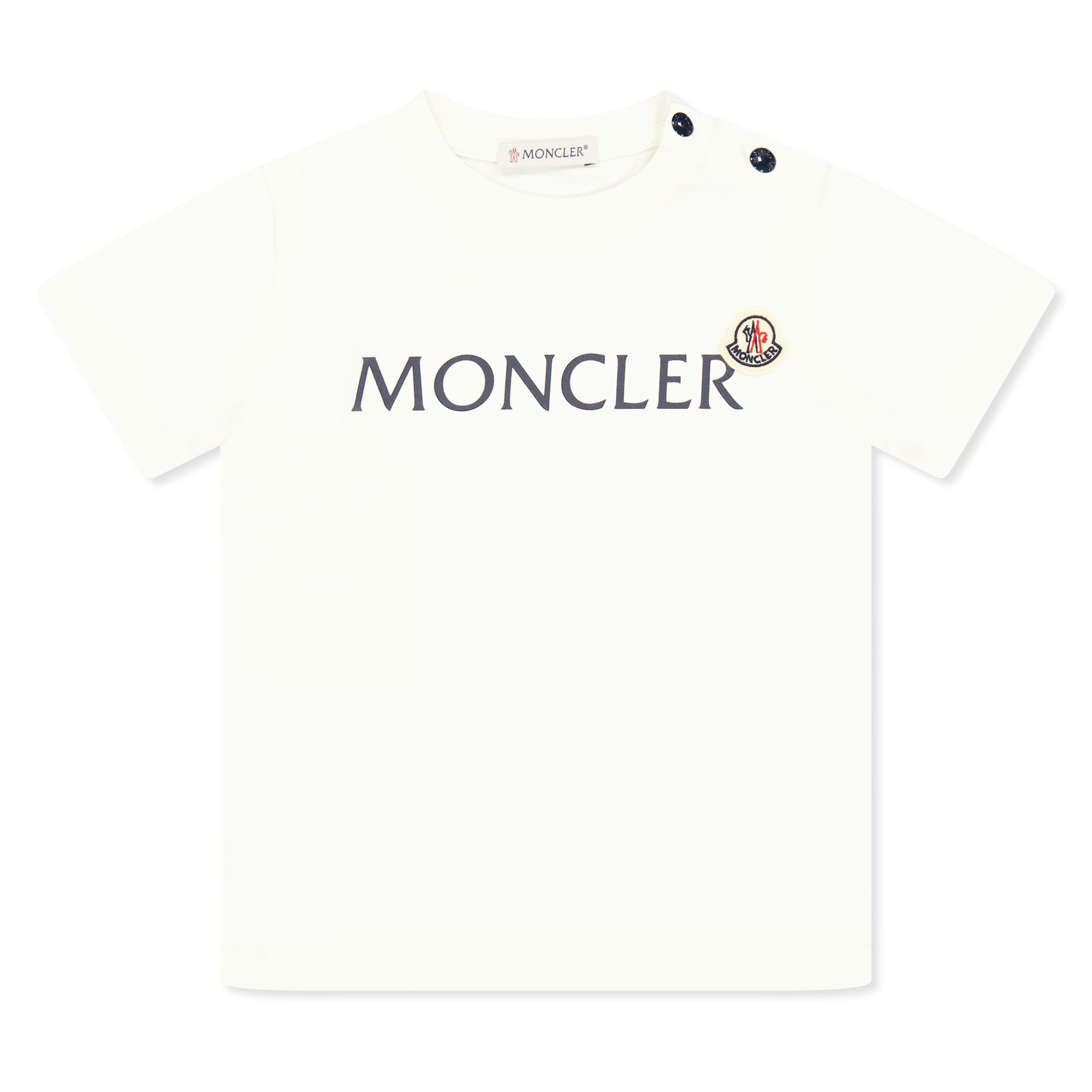 White 034 - Moncler - Moncler Logo Tee In64 - 1