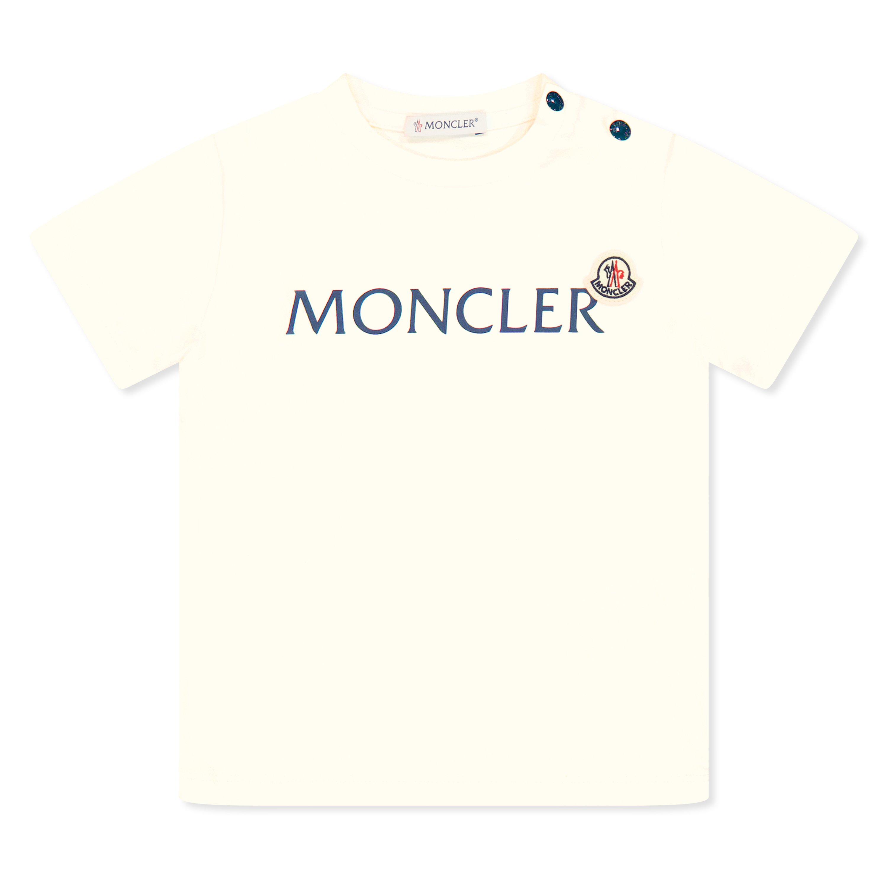 Moncler Moncler Logo Tee In64 - White 034 - Size 3Y