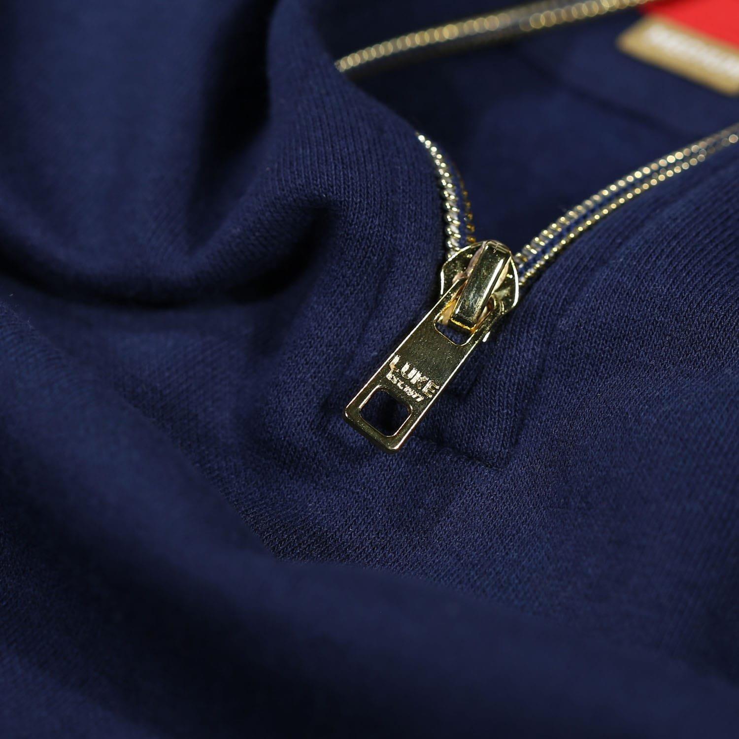 Navy - Luke 1977 - Higgs 2 quarter Zip Sweatshirt - 5