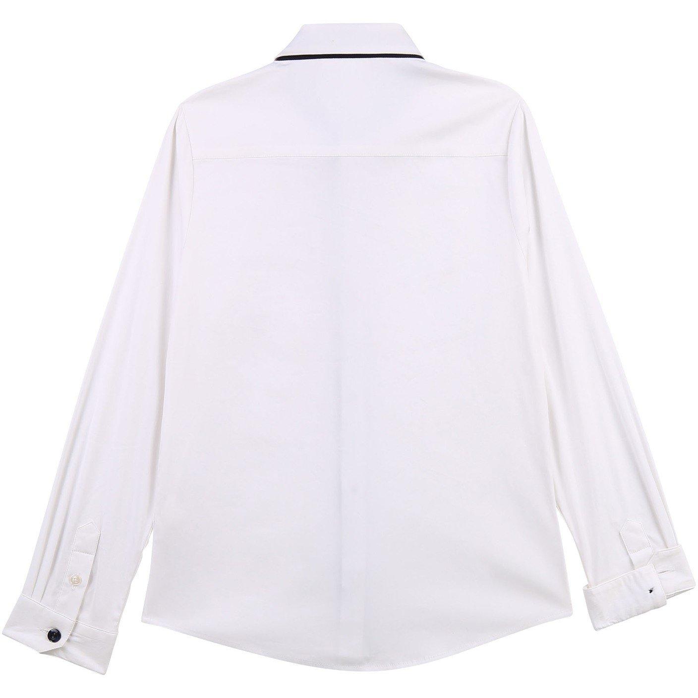 White - Boss - Kids Slim-fit Long-sleeved Shirt - 2