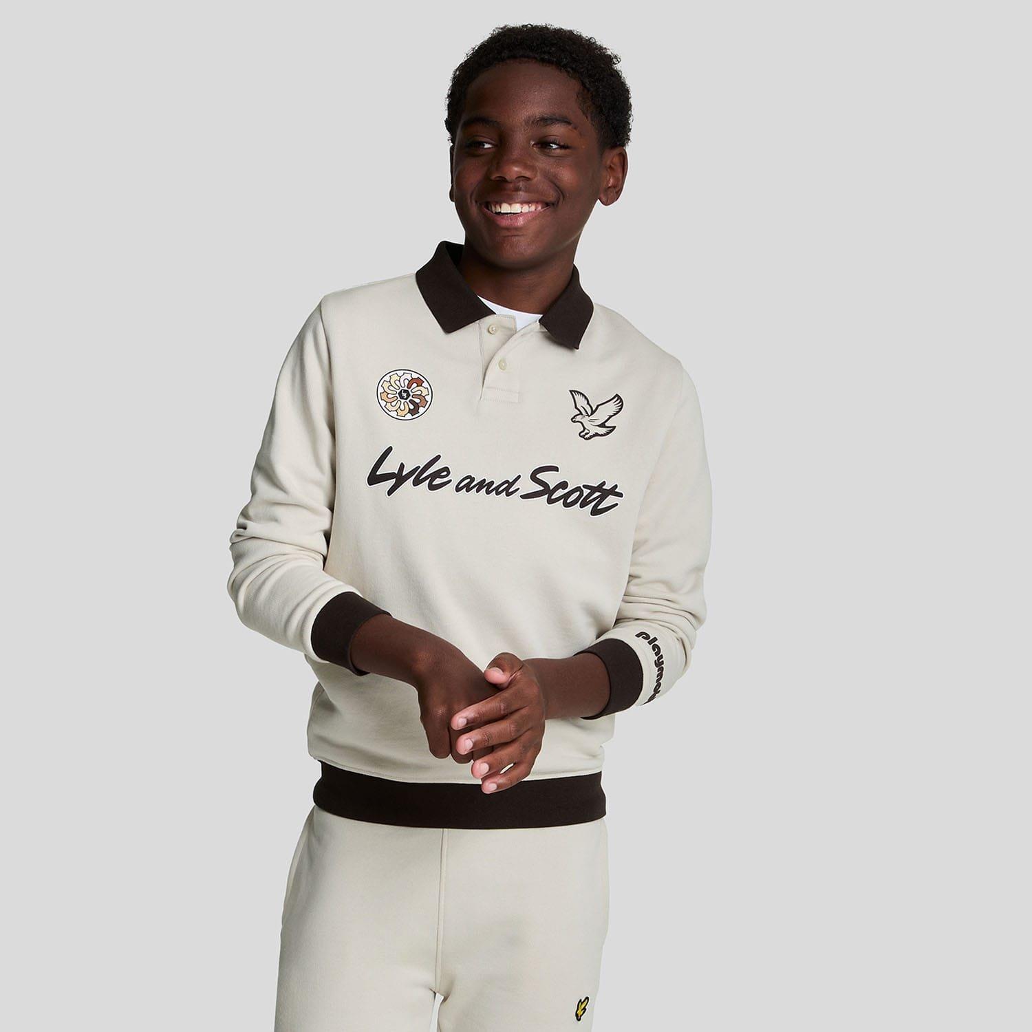 Beige - Lyle and Scott - Playmobil Collared Sweatshirt - 1