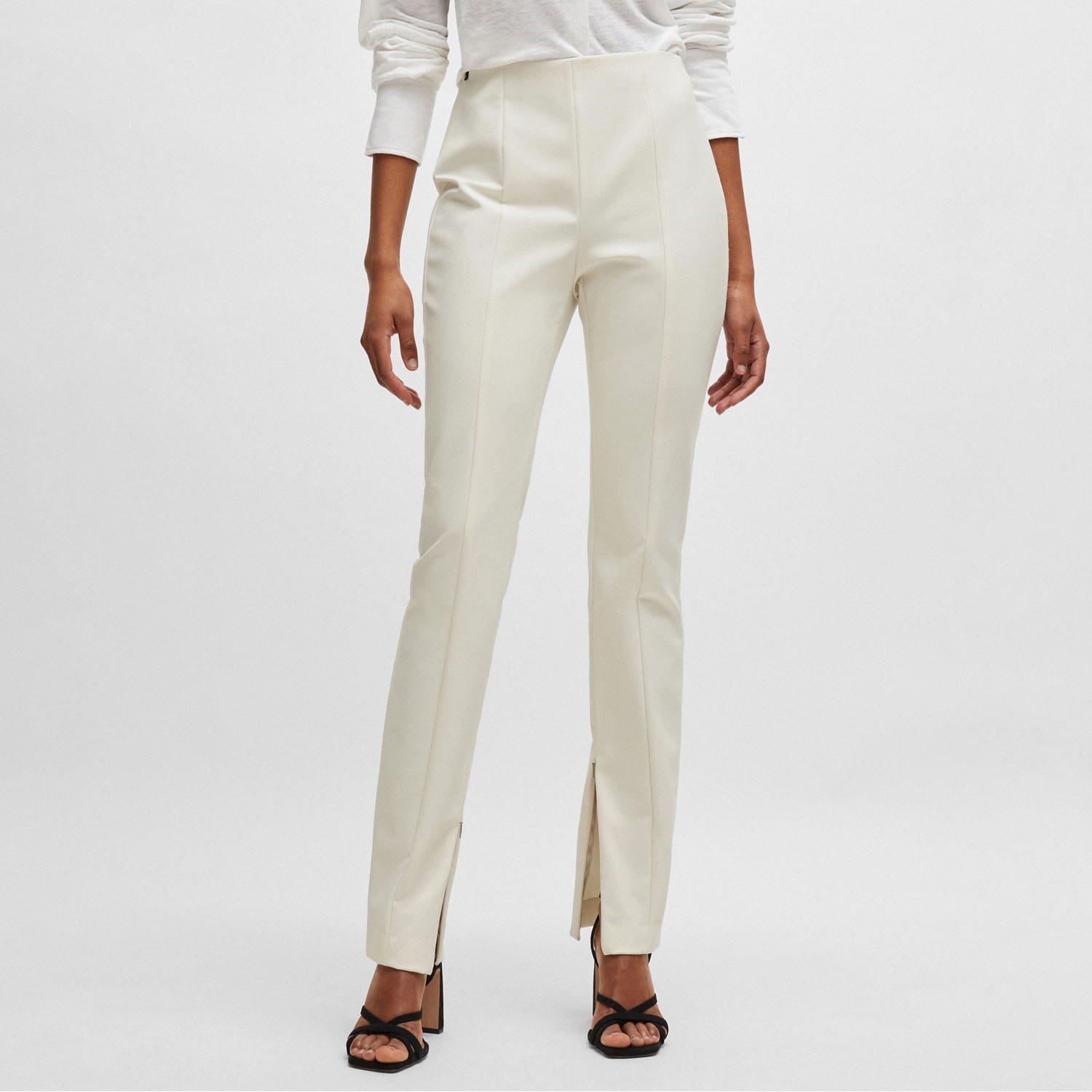 White - Boss - Tukeva1 Extra-Slim Trousers - 3