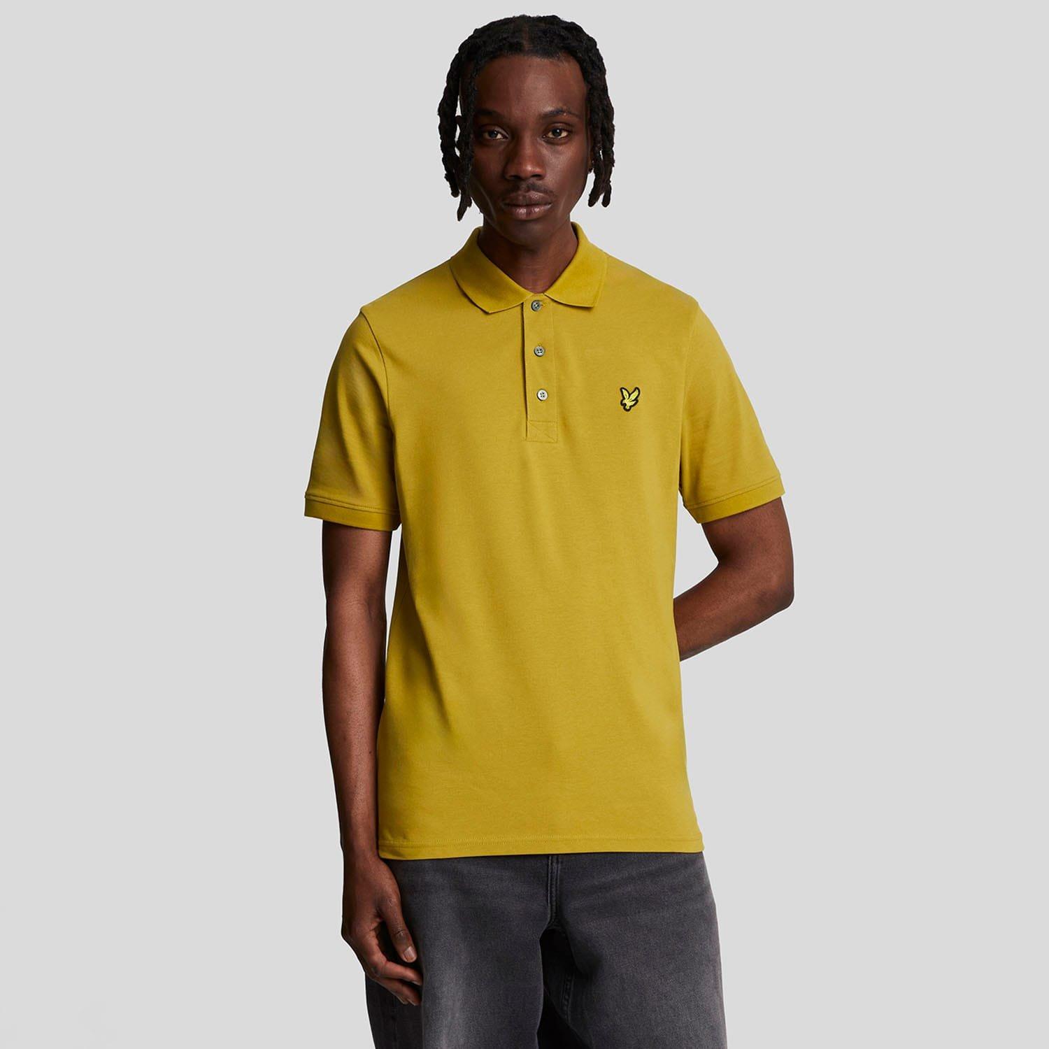 Yellow - Lyle and Scott - Plain Polo Shirt - 1