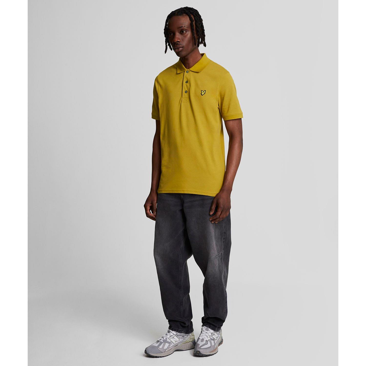 Yellow - Lyle and Scott - Plain Polo Shirt - 2