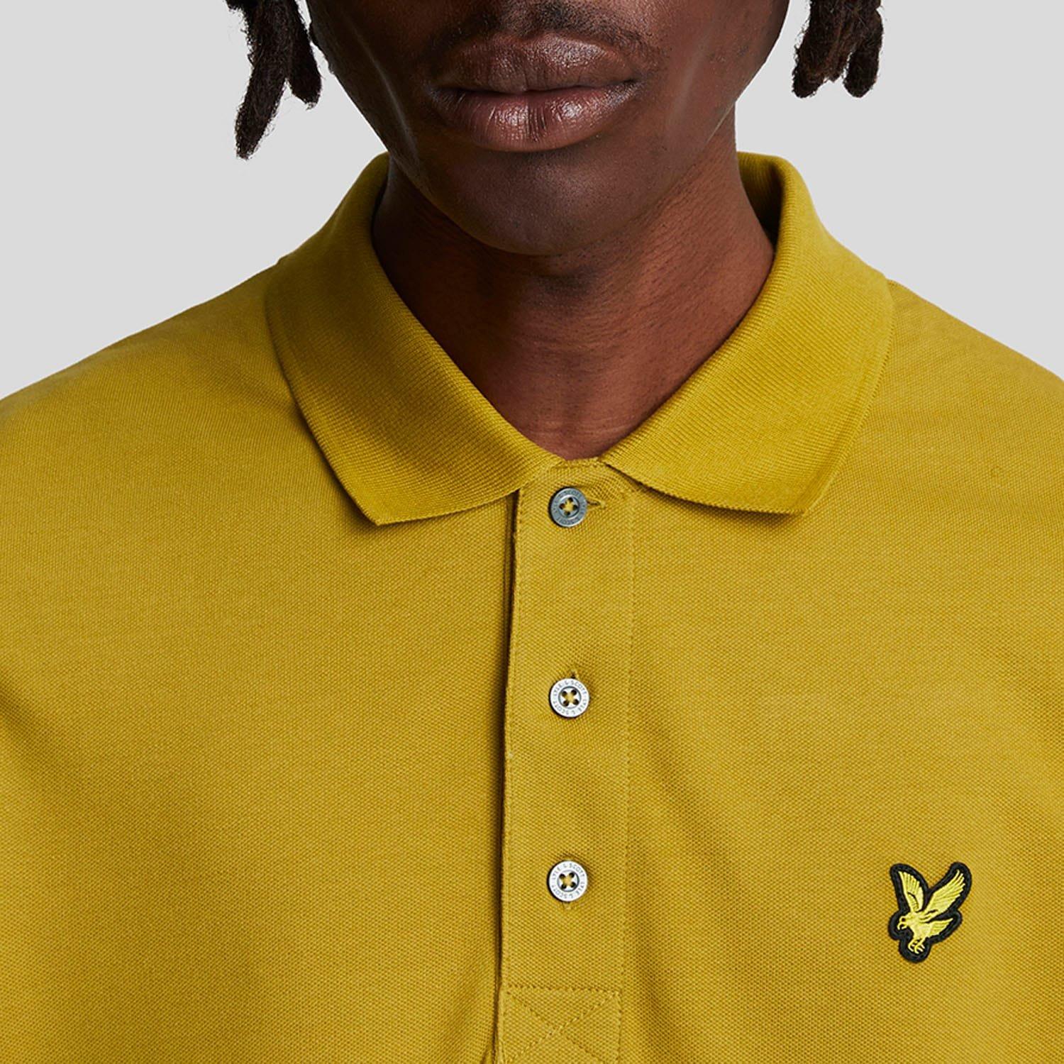 Yellow - Lyle and Scott - Plain Polo Shirt - 4