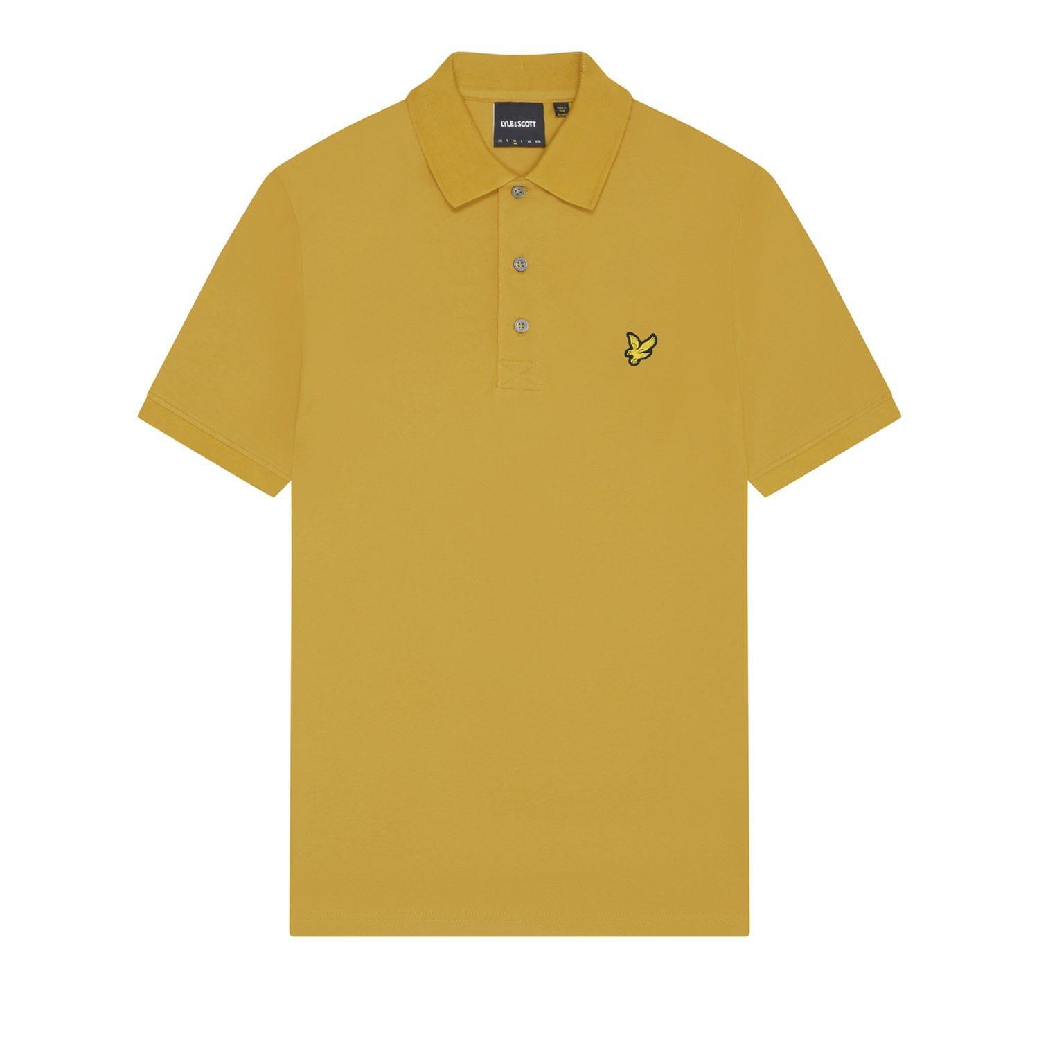 Yellow - Lyle and Scott - Plain Polo Shirt - 5