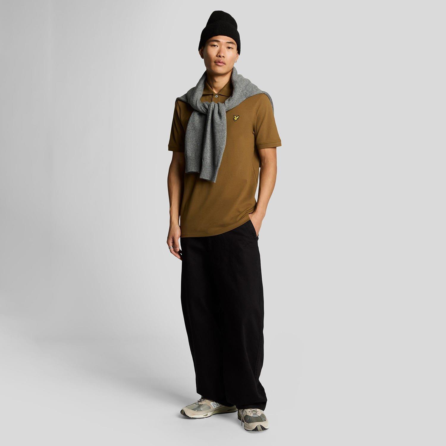 Brown - Lyle and Scott - Plain Polo Shirt - 1