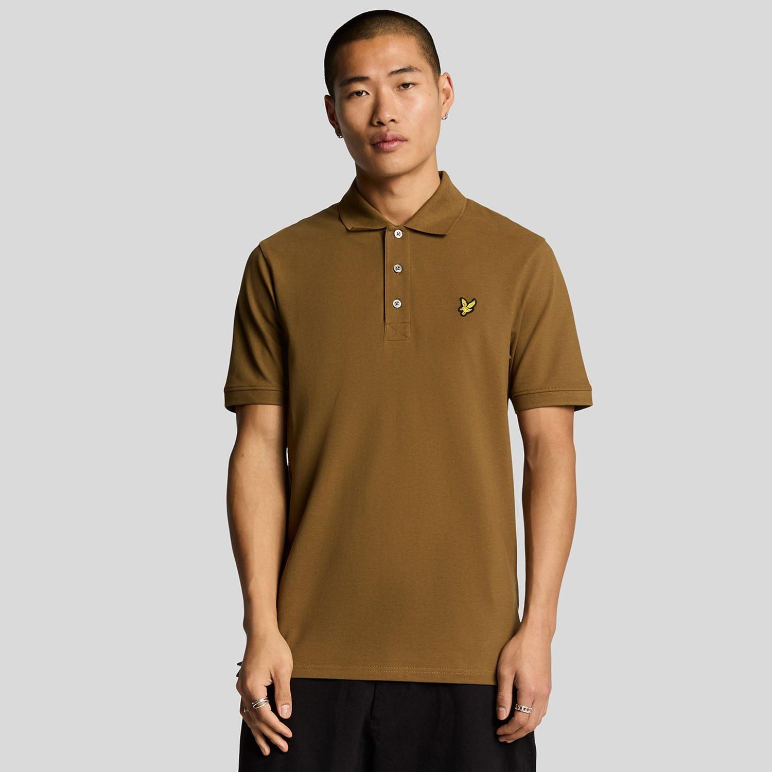 Brown - Lyle and Scott - Plain Polo Shirt - 2