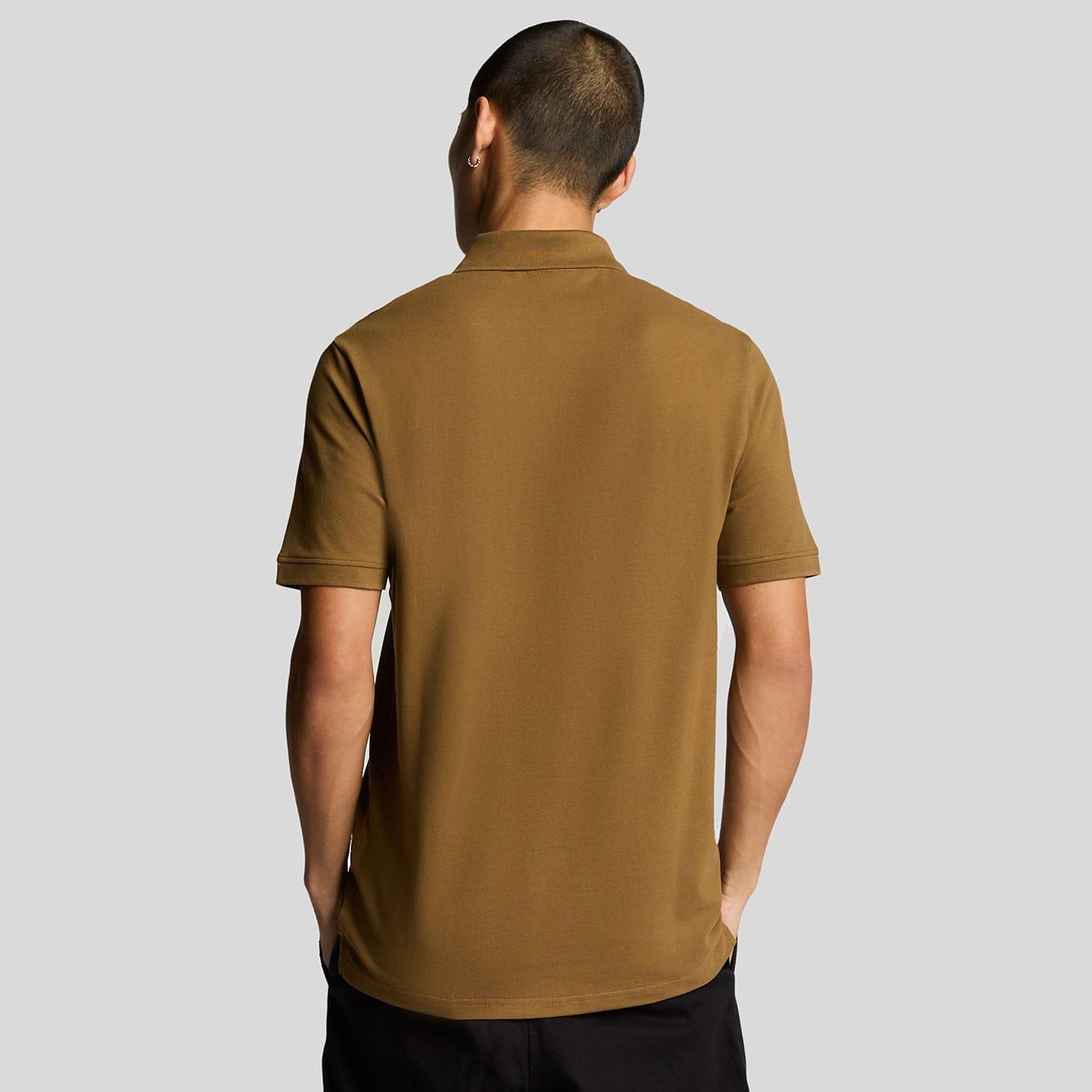 Brown - Lyle and Scott - Plain Polo Shirt - 3