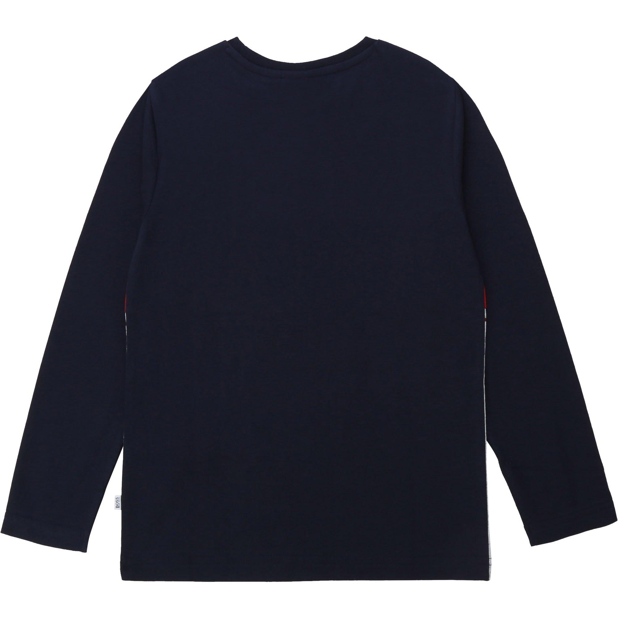 Azul - Boss - Kids Jersey T-shirt with Logo - 2