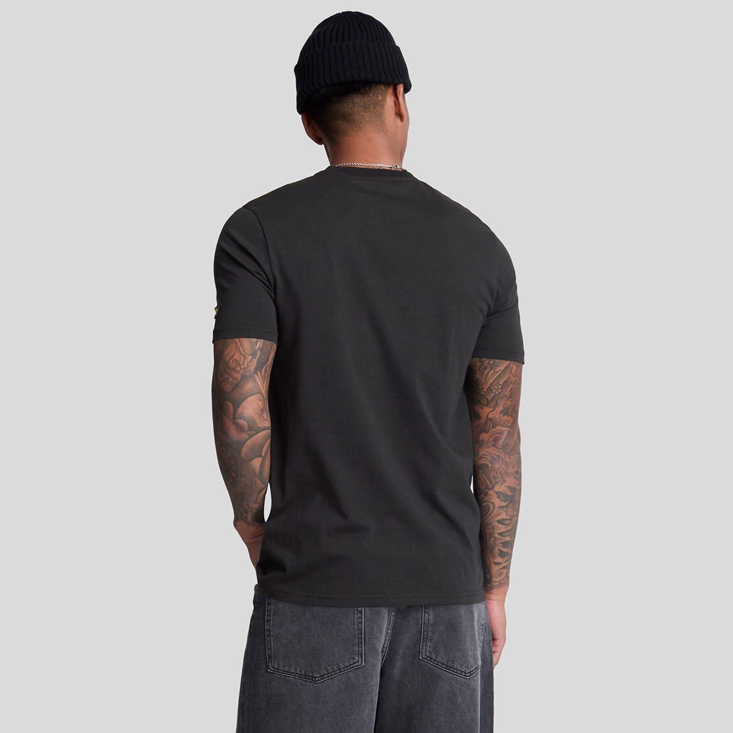 Black-White - Lyle and Scott - Embroidered T-Shirt - 3