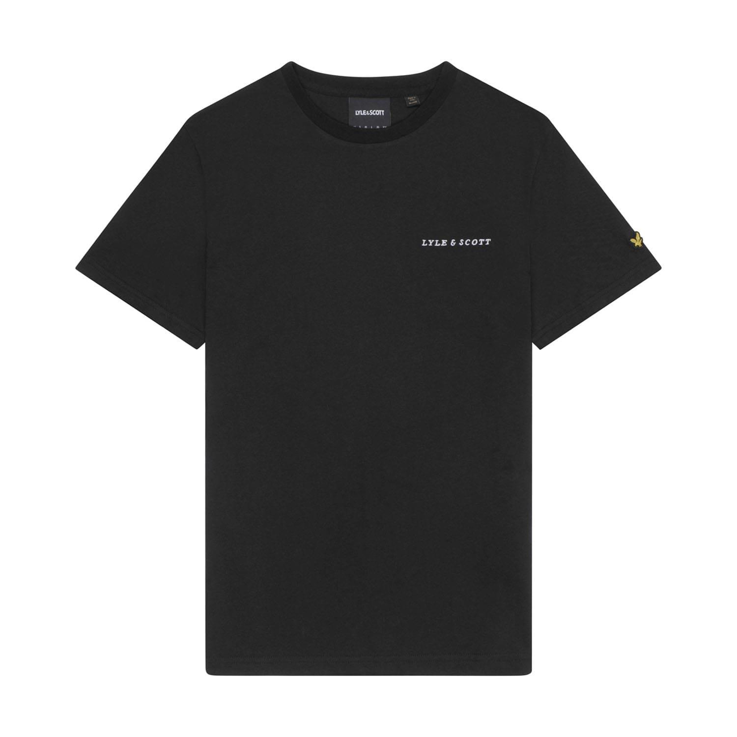 Black-White - Lyle and Scott - Embroidered T-Shirt - 5