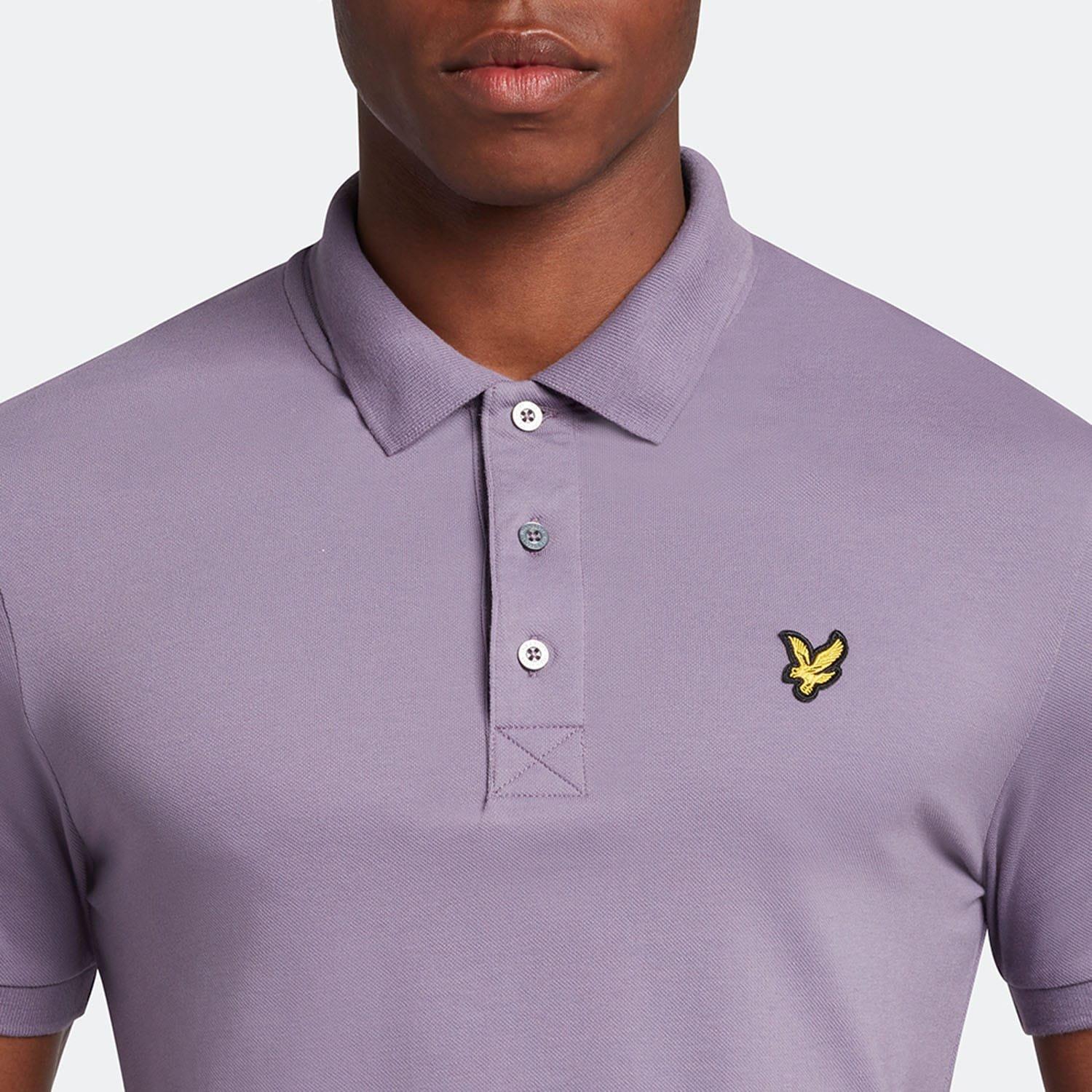 Purple - Lyle and Scott - Plain Polo Shirt - 4