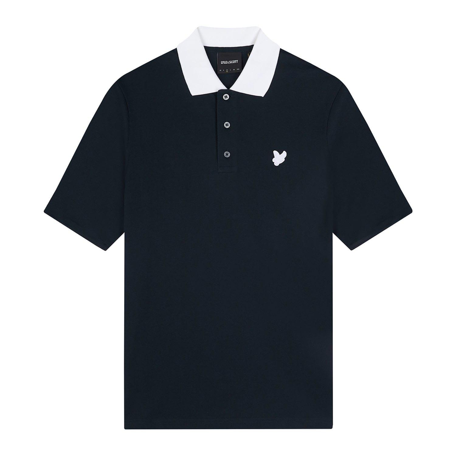 Navy - Lyle and Scott - Tonal Ringer Polo Shirt - 5