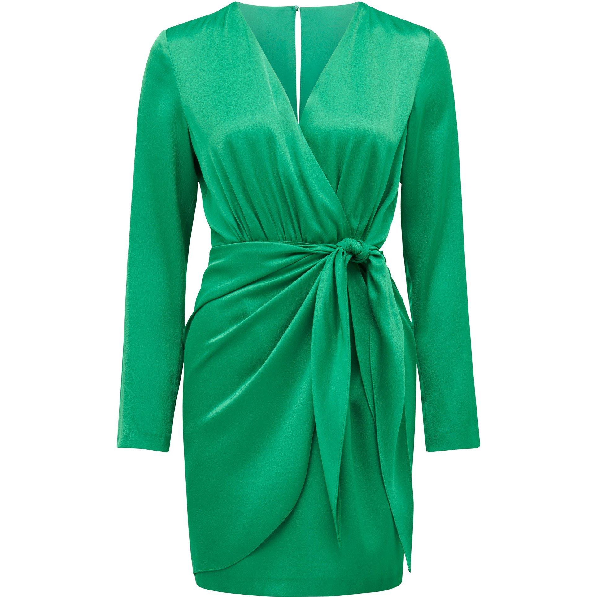 Shamrock - Forever New - Ava Satin Sarong Mini Dress - 1