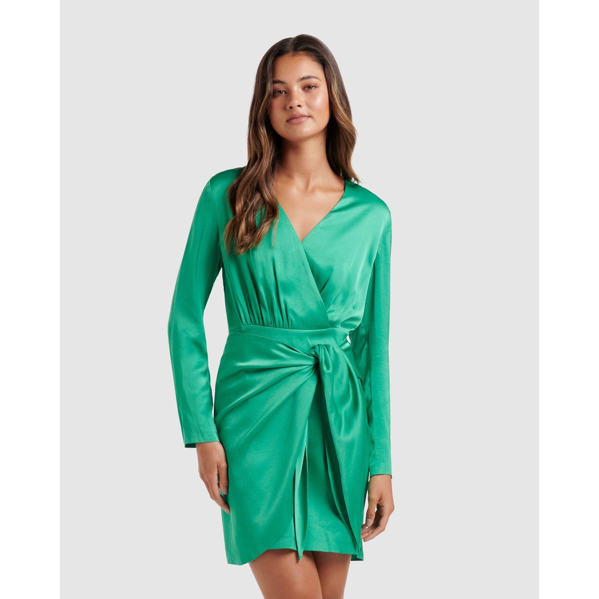 Shamrock - Forever New - Ava Satin Sarong Mini Dress - 2